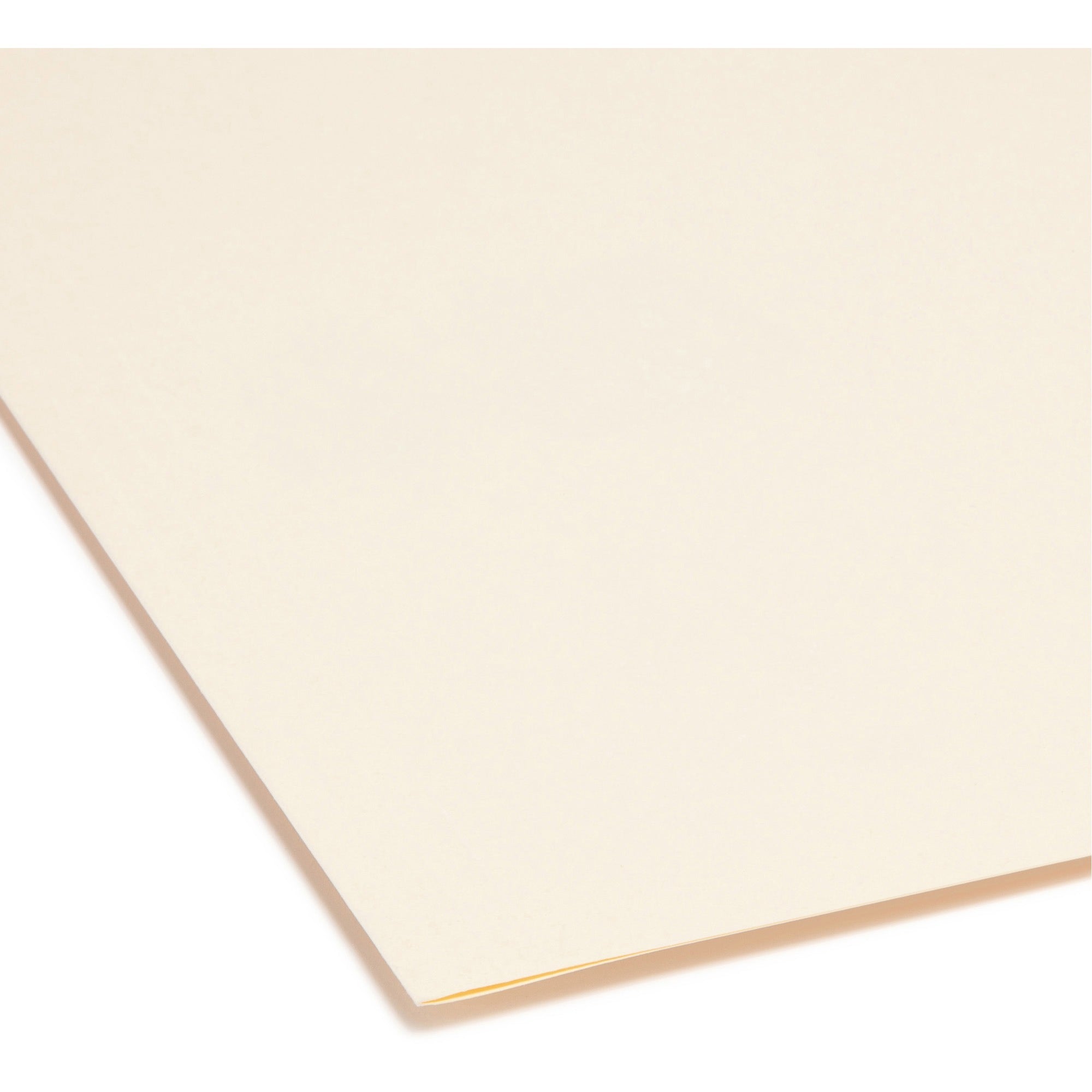 Smead 1/5 Tab Cut Letter Recycled Top Tab File Folder - 8 1/2" x 11" - 3/4" Expansion - Top Tab Location - Assorted Position Tab Position - Manila - 10% Recycled - 12 / Set -