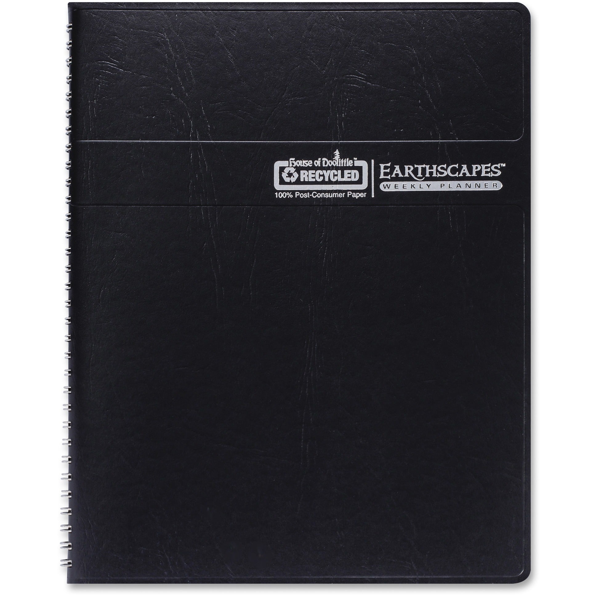 House of Doolittle Earthscapes Photos Weekly Planner - Julian Dates - Weekly - 1 Year - January 2024 - December 2024 - 8:00 AM to 5:00 PM - Hourly - 1 Week Single Page Layout - 8 1/2" x 11" Sheet Size - Wire Bound - Black - Simulated Leather - 1 Each -