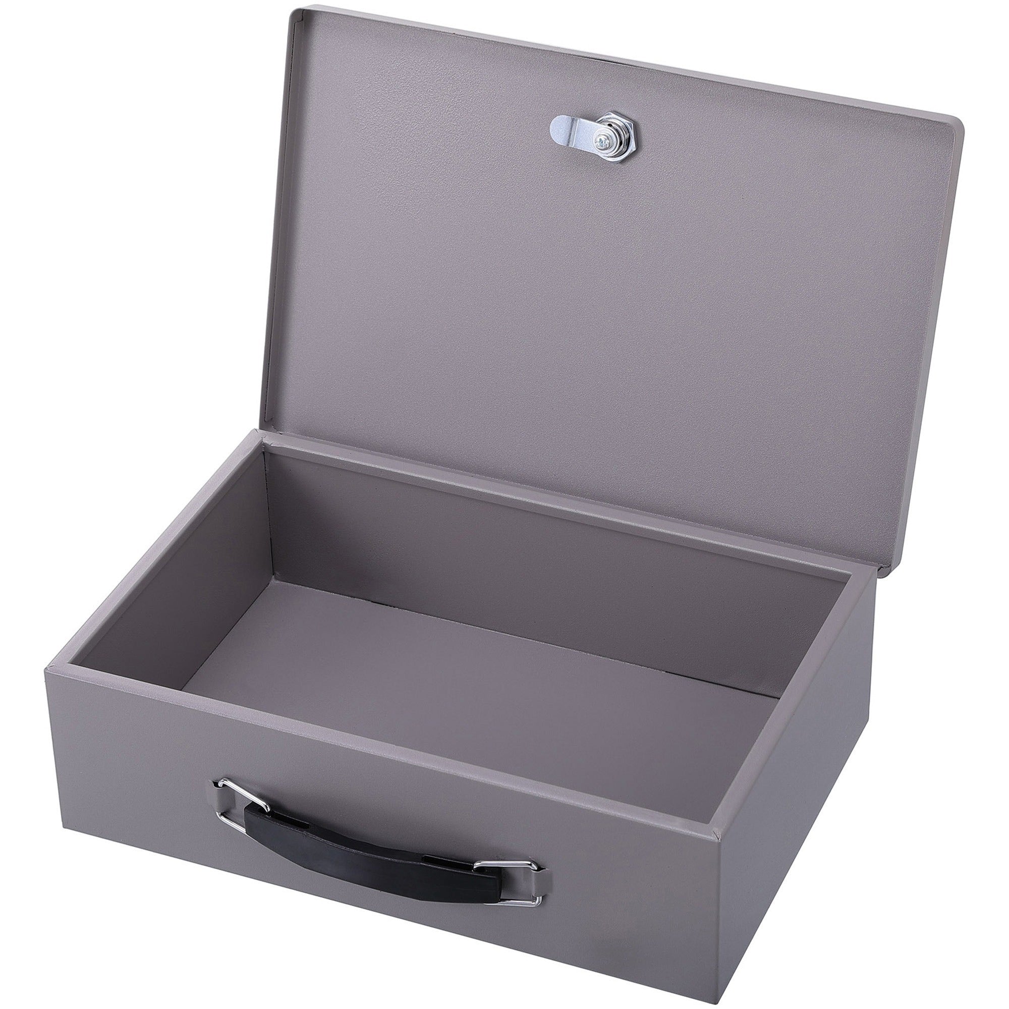 Sparco All-Steel Insulated Cash Box - Steel - Gray - 3.8" Height x 12.8" Width x 8.3" Depth -
