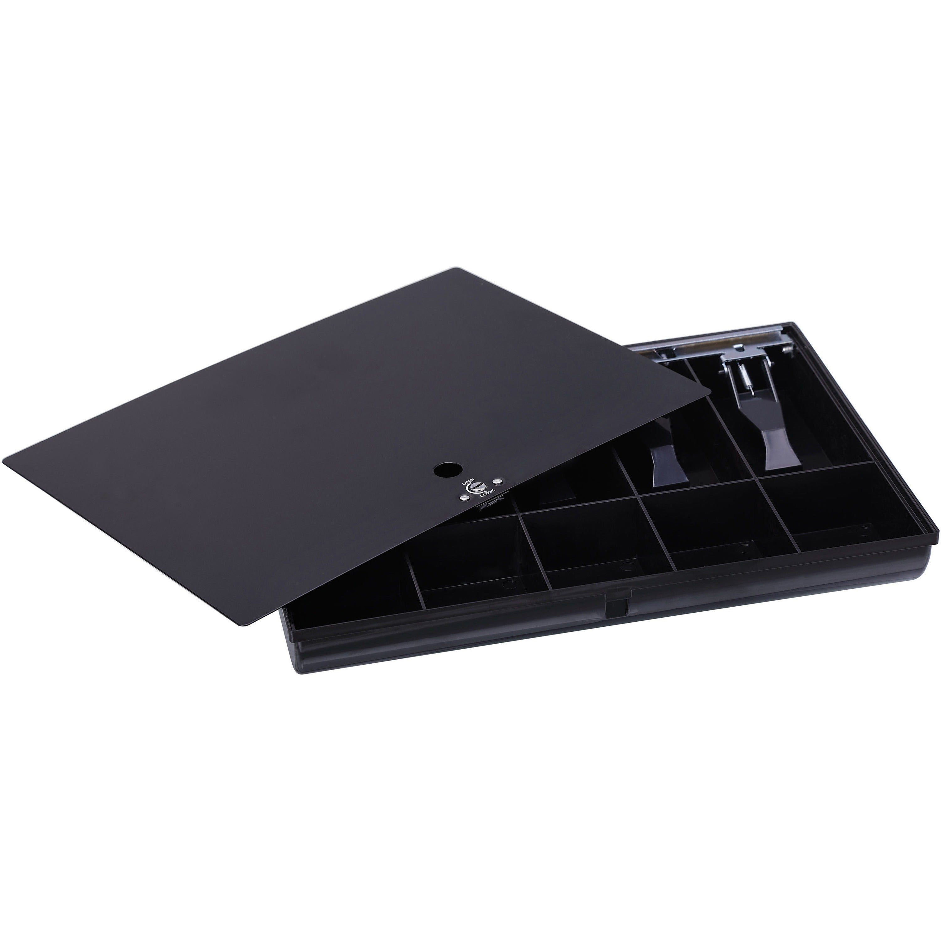 Sparco Locking Cover Money Tray - 1 x Cash Tray - 5 Bill/5 Coin Compartment(s) - Black -