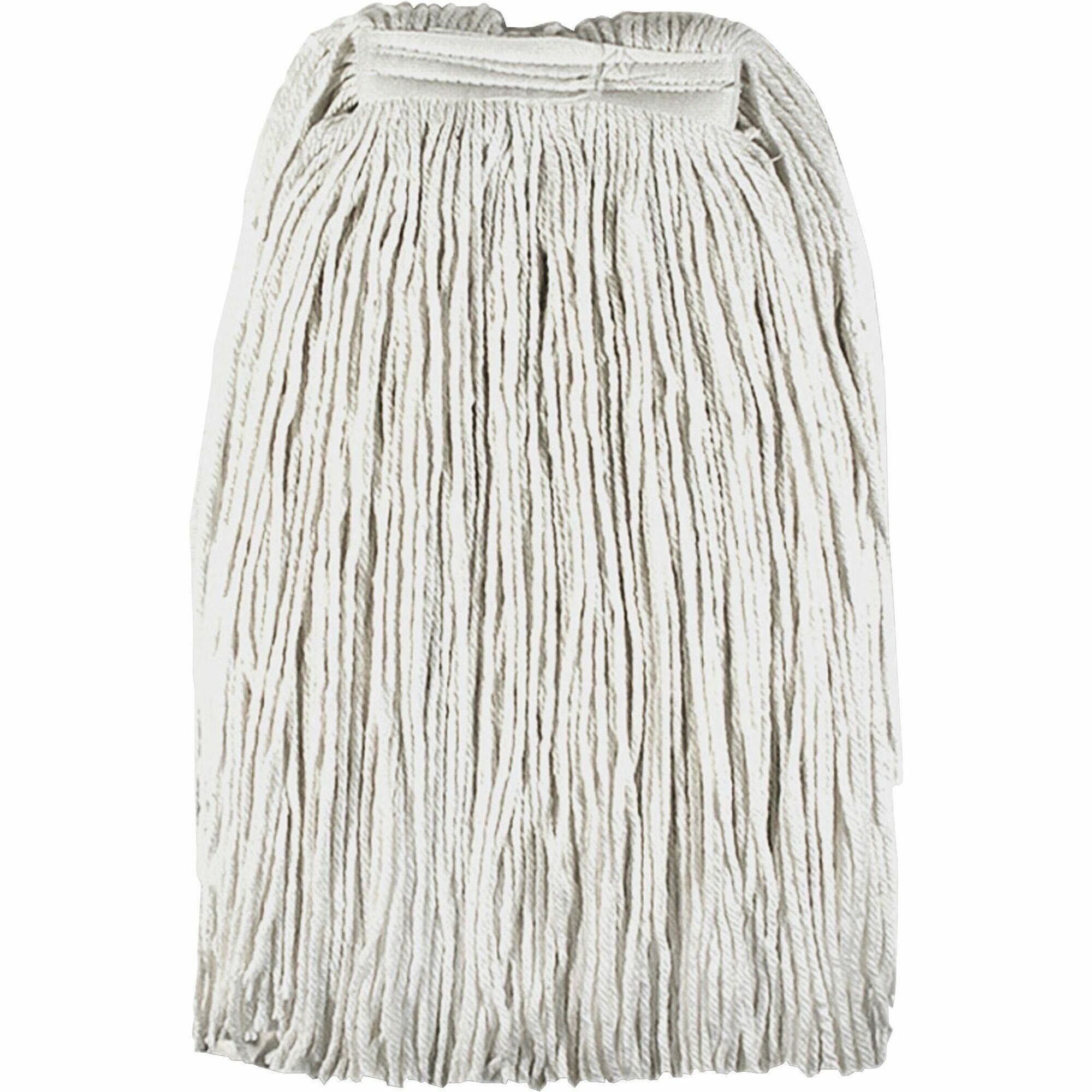 Genuine Joe Cotton Blend Mop Refill - Rayon, Cotton, Polyester - Natural - 1Each