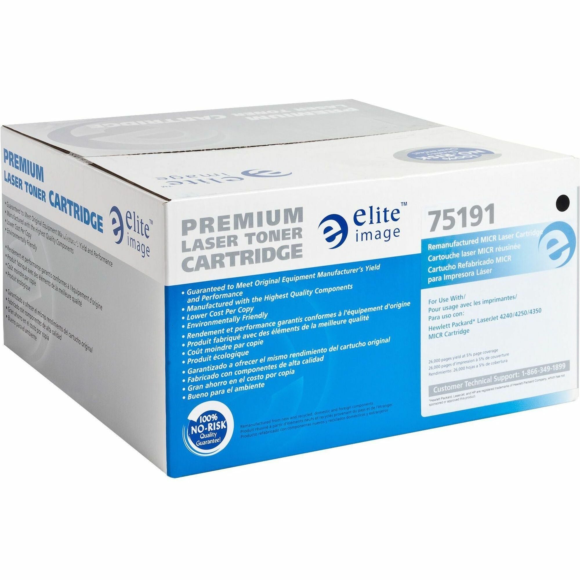 Elite Image Remanufactured MICR High Yield Laser Toner Cartridge - Alternative for HP 42X (Q5942X) - Black - 1 Each - 20000 Pages Black -