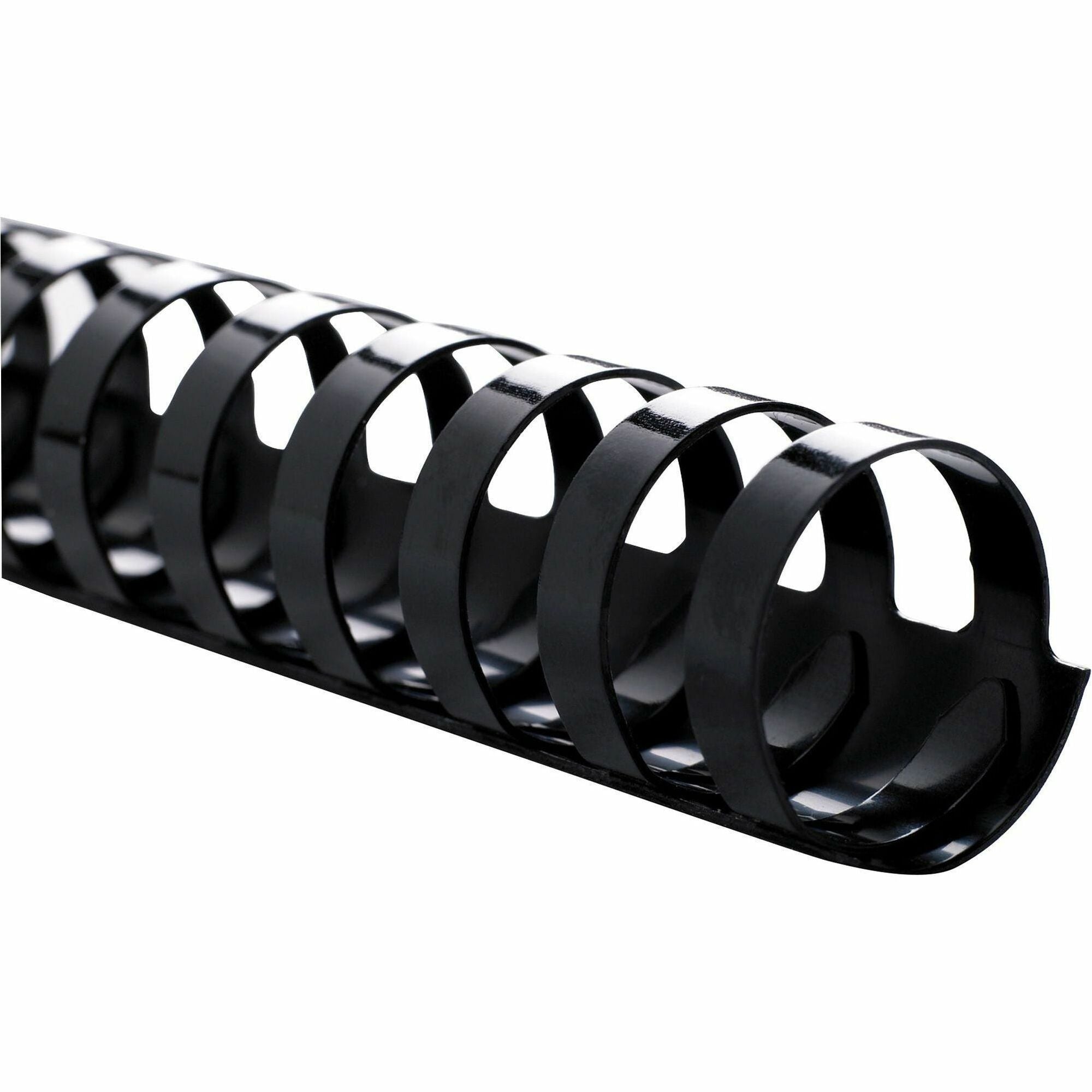 Sparco Plastic Binding Spines - 1.5" Diameter - 320 x Sheet Capacity - Black - Plastic - 100 / Box -