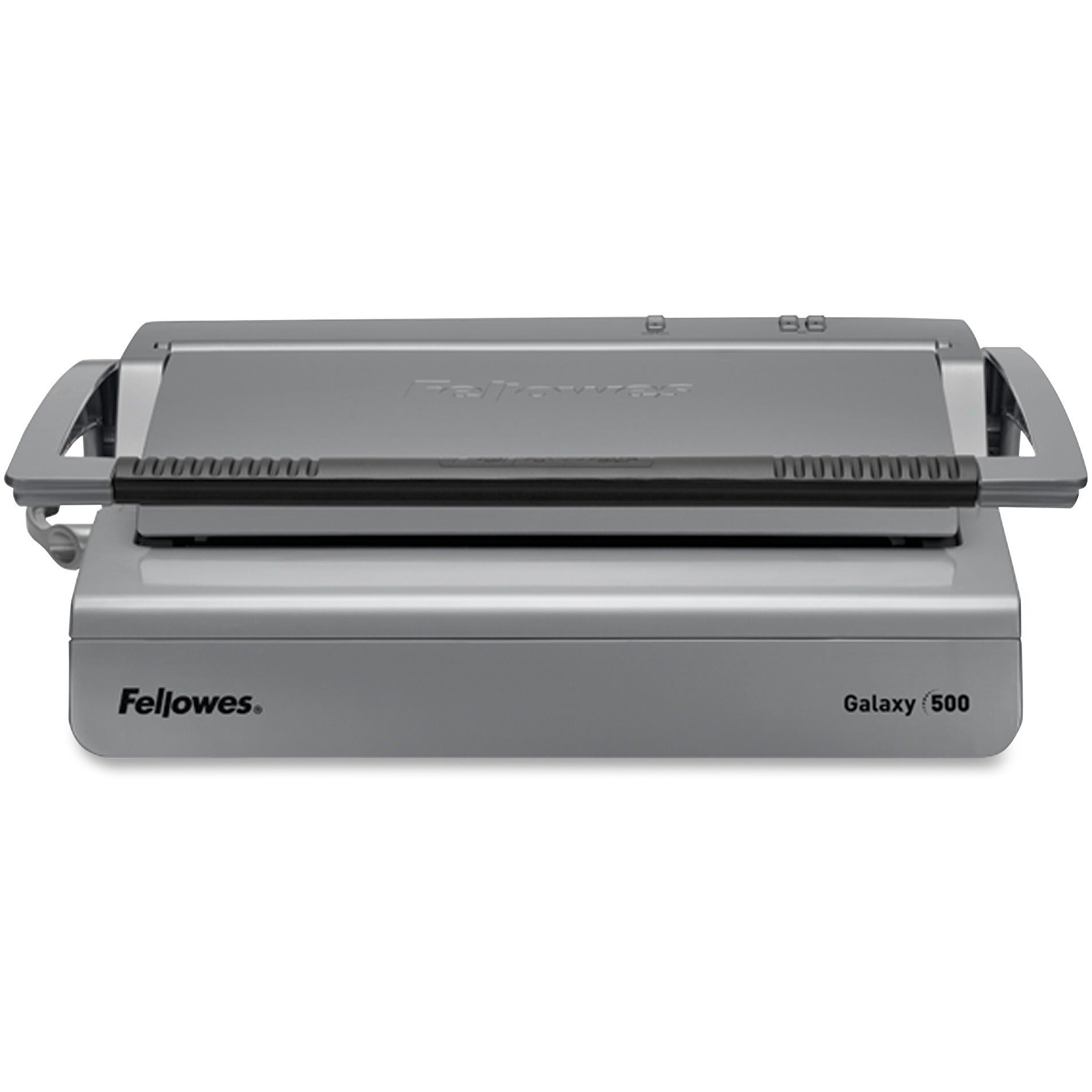 Fellowes Galaxy 500 Comb Binding Machine w/ Starter Kit - CombBind - 500 Sheet(s) Bind - 28 Punch - 6.5" x 20.9" x 17.8" - Metallic Silver, Black -