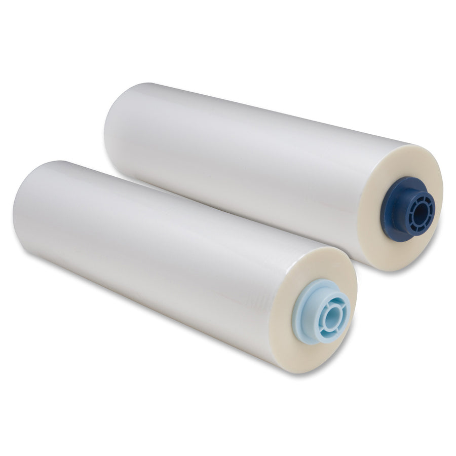 GBC EZ Load Blue End Cap Laminating Roll Film - Laminating Pouch/Sheet Size: 25" Width x 500 ft Length x 1.50 mil Thickness - Matte - Clear - Polyester - 2 / Box -