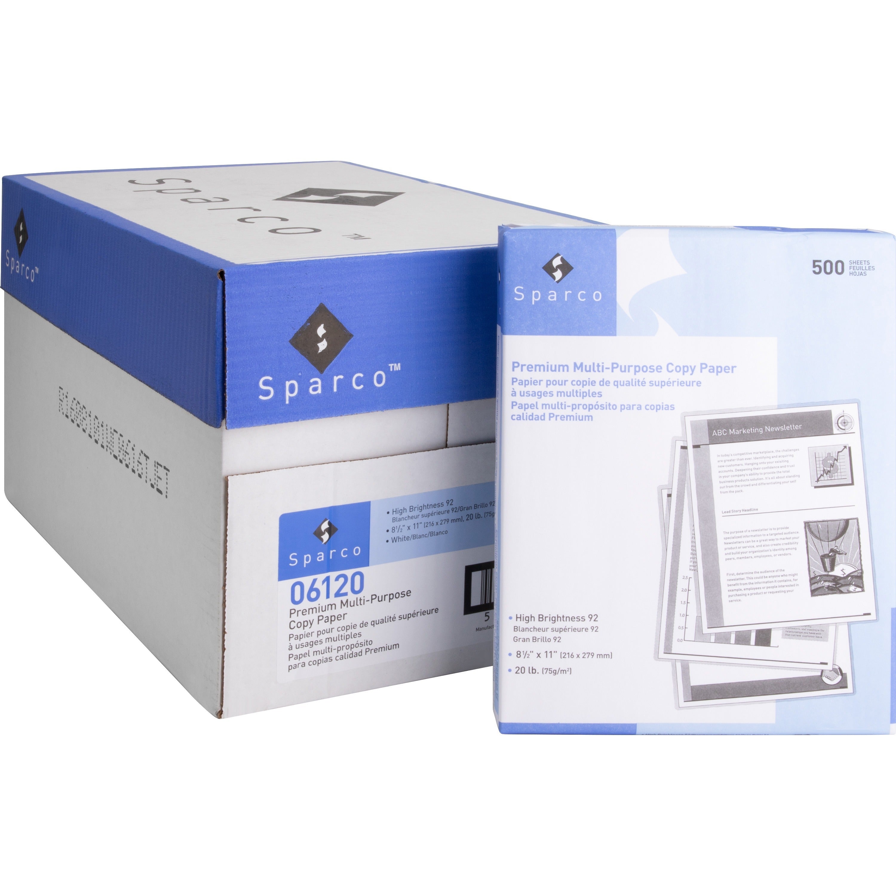 sparco-copy-paper-92-brightness-letter-8-1-2-x-11-20-lb-basis-weight-200000-pallet-white_spr06120pl - 1