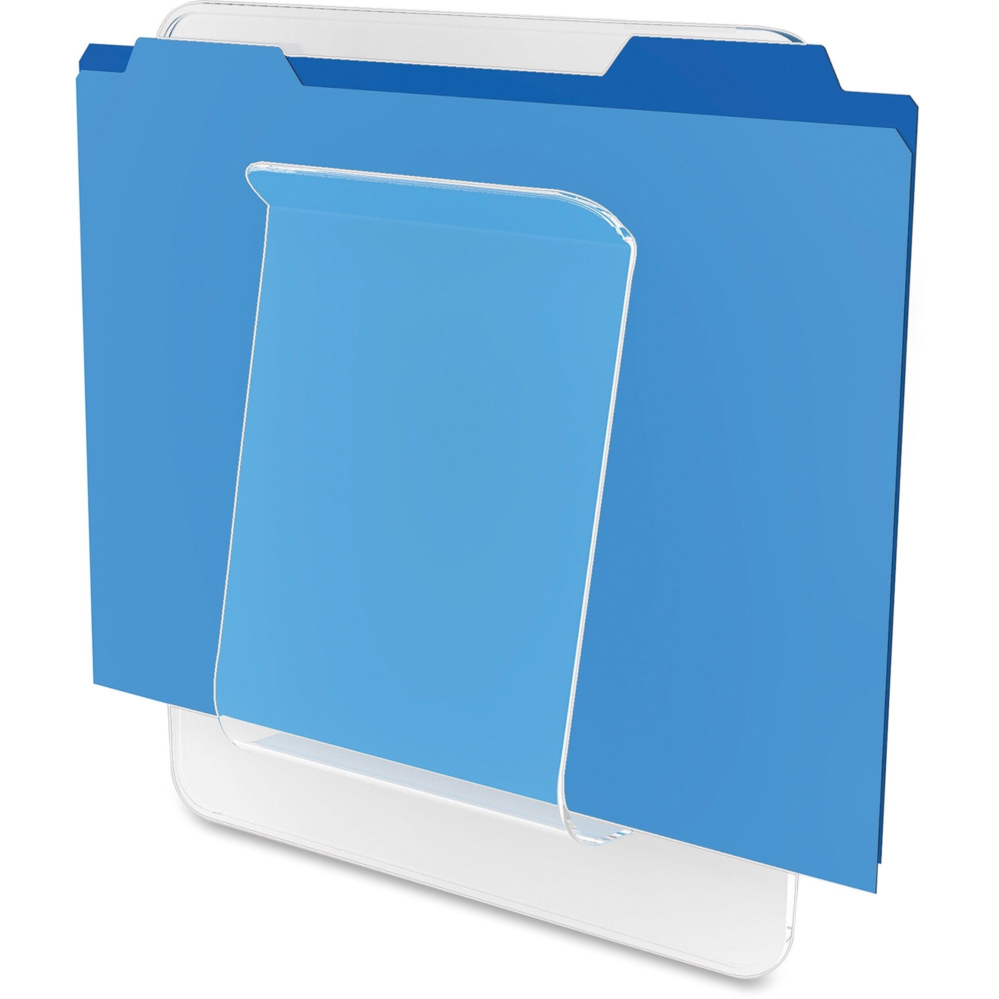 Deflecto Stand-Tall Wall File - 10.6" Height x 9.3" Width x 1.8" Depth - Unbreakable, Stackable - Clear - Plastic - 1 Each -
