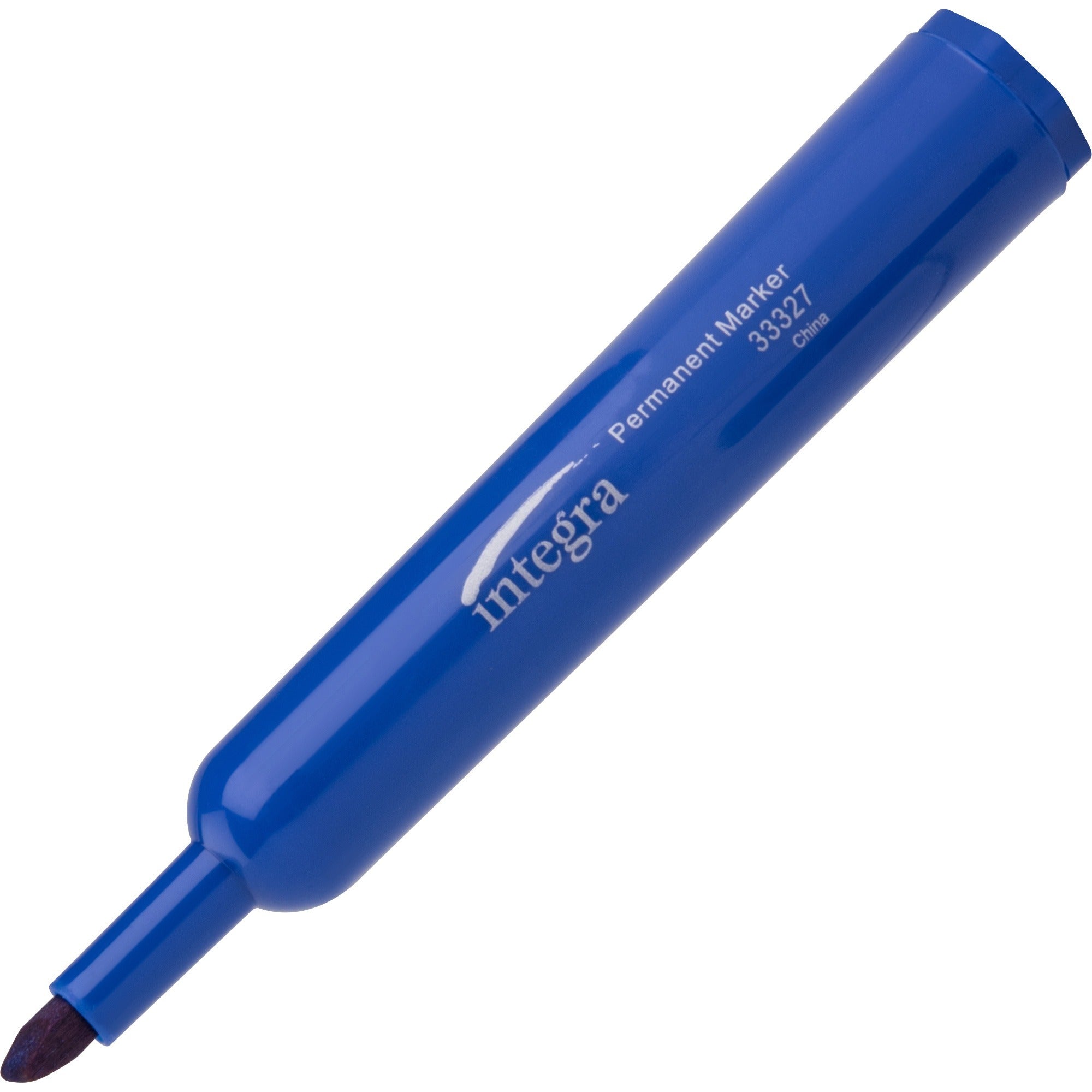 Integra Permanent Chisel Markers - Chisel Marker Point Style - Blue - 1 Dozen -