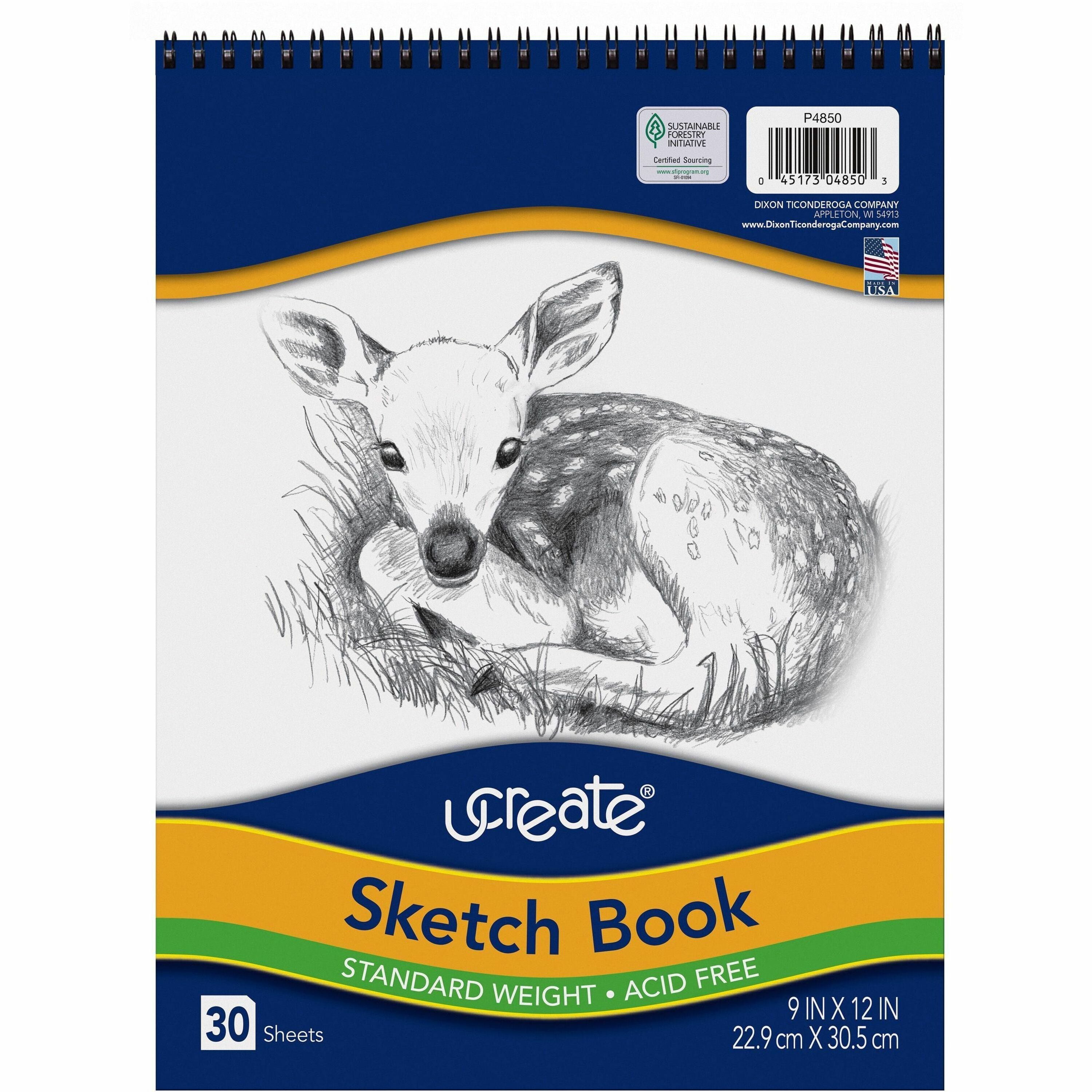 ucreate-medium-weight-acid-free-sketch-books-30-sheets-spiral-9-x-12-white-paper-acid-free-mediumweight-recycled-30-pad_pac4850 - 1