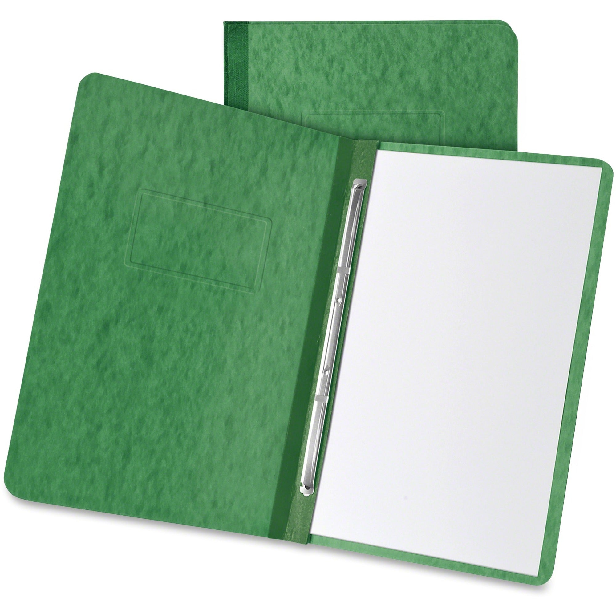 TOPS Letter Recycled Report Cover - 3" Folder Capacity - 8 1/2" x 11" - 2 Fastener(s) - Pressboard - Dark Green - 65% Recycled - 1 Each -