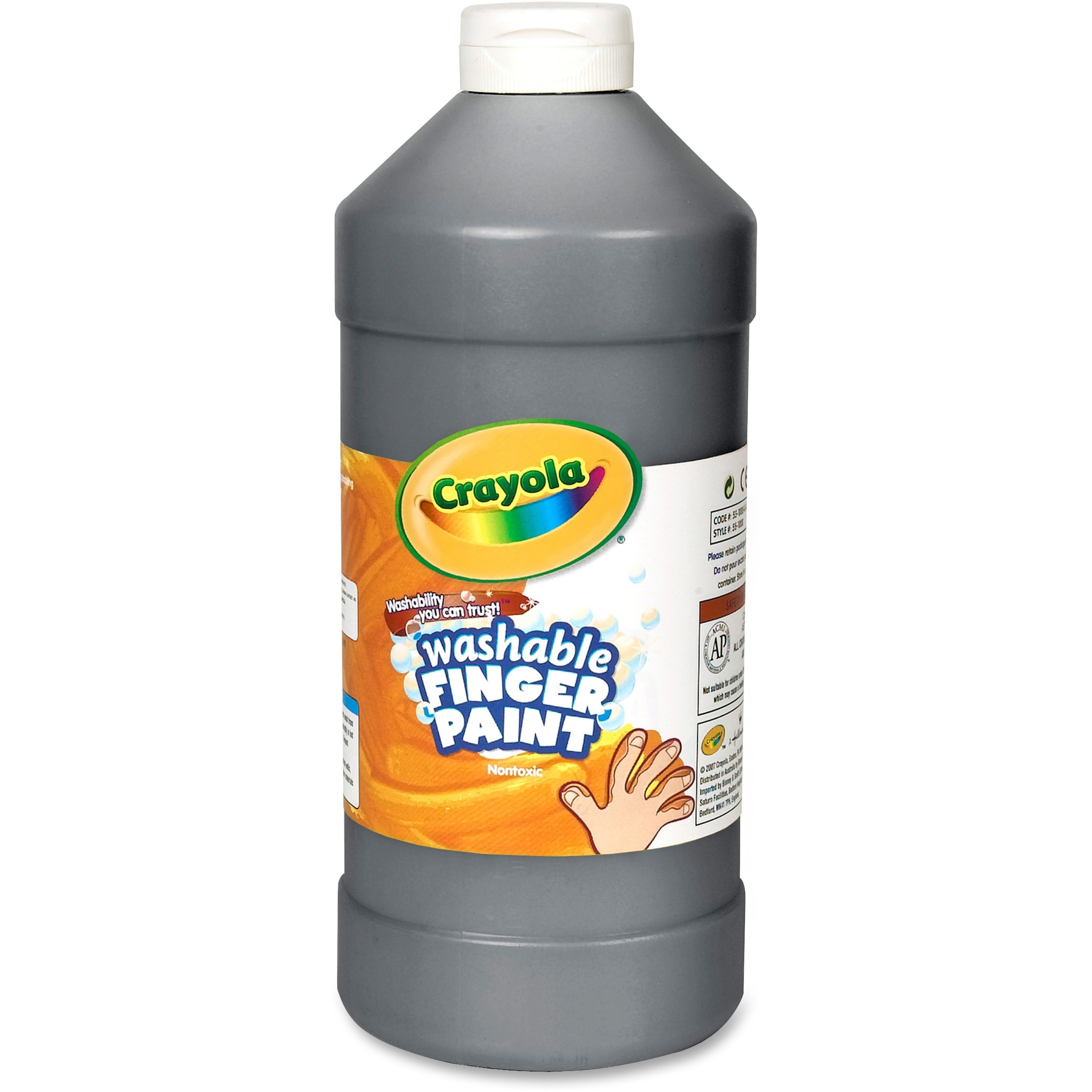 Crayola Washable Finger Paint - 2 lb - 1 Each - Black -