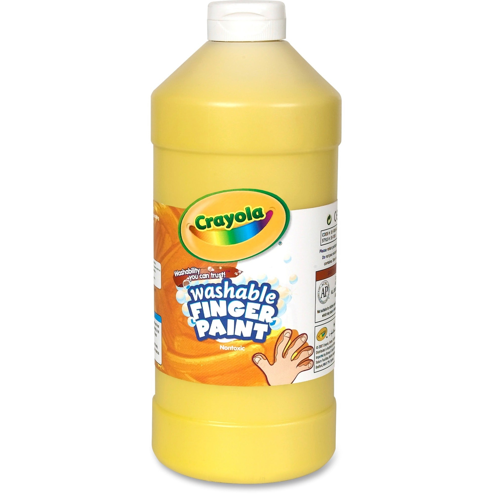 Crayola Washable Finger Paint - 2 lb - 1 Each - Yellow -