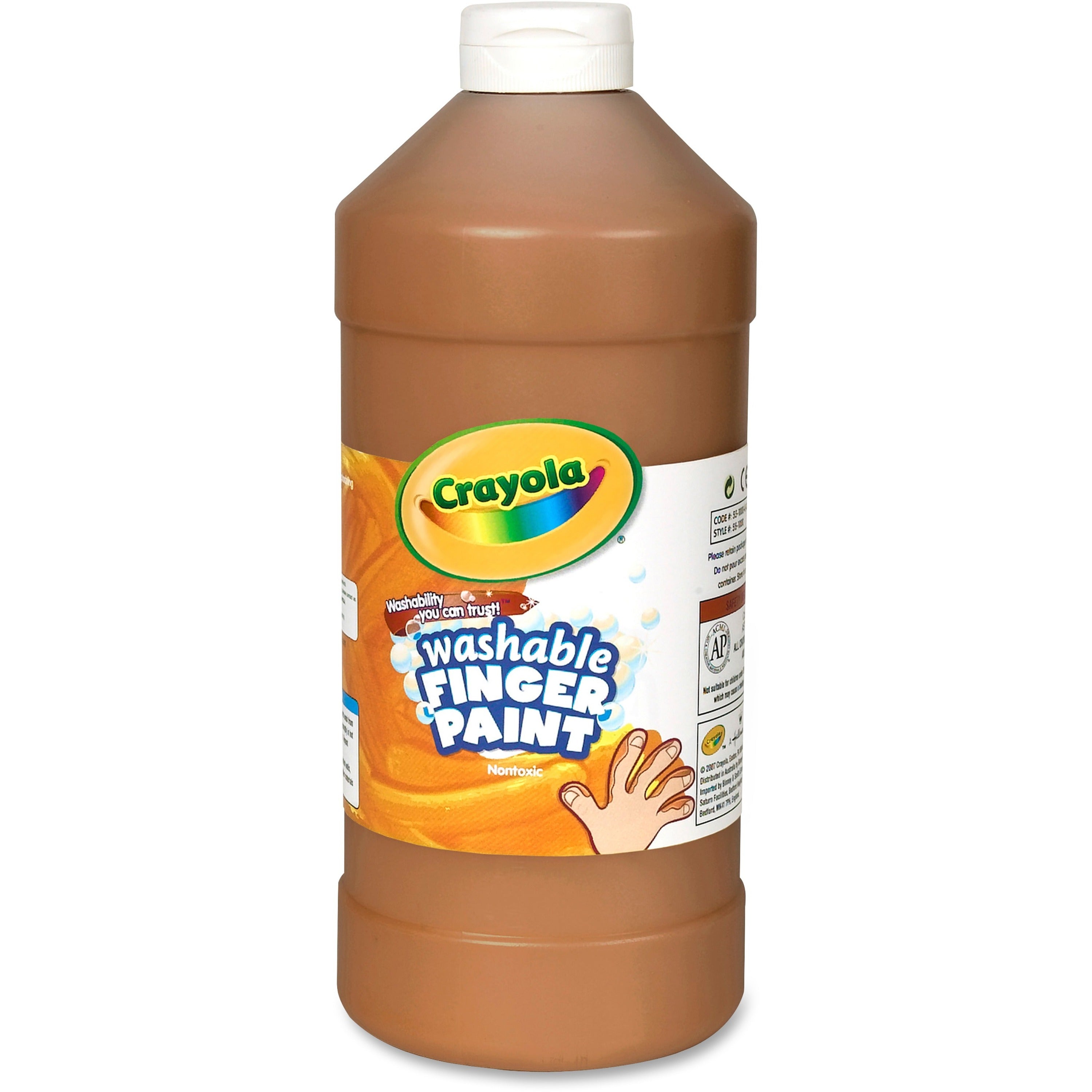 Crayola Washable Finger Paint - 2 lb - 1 Each - Brown -