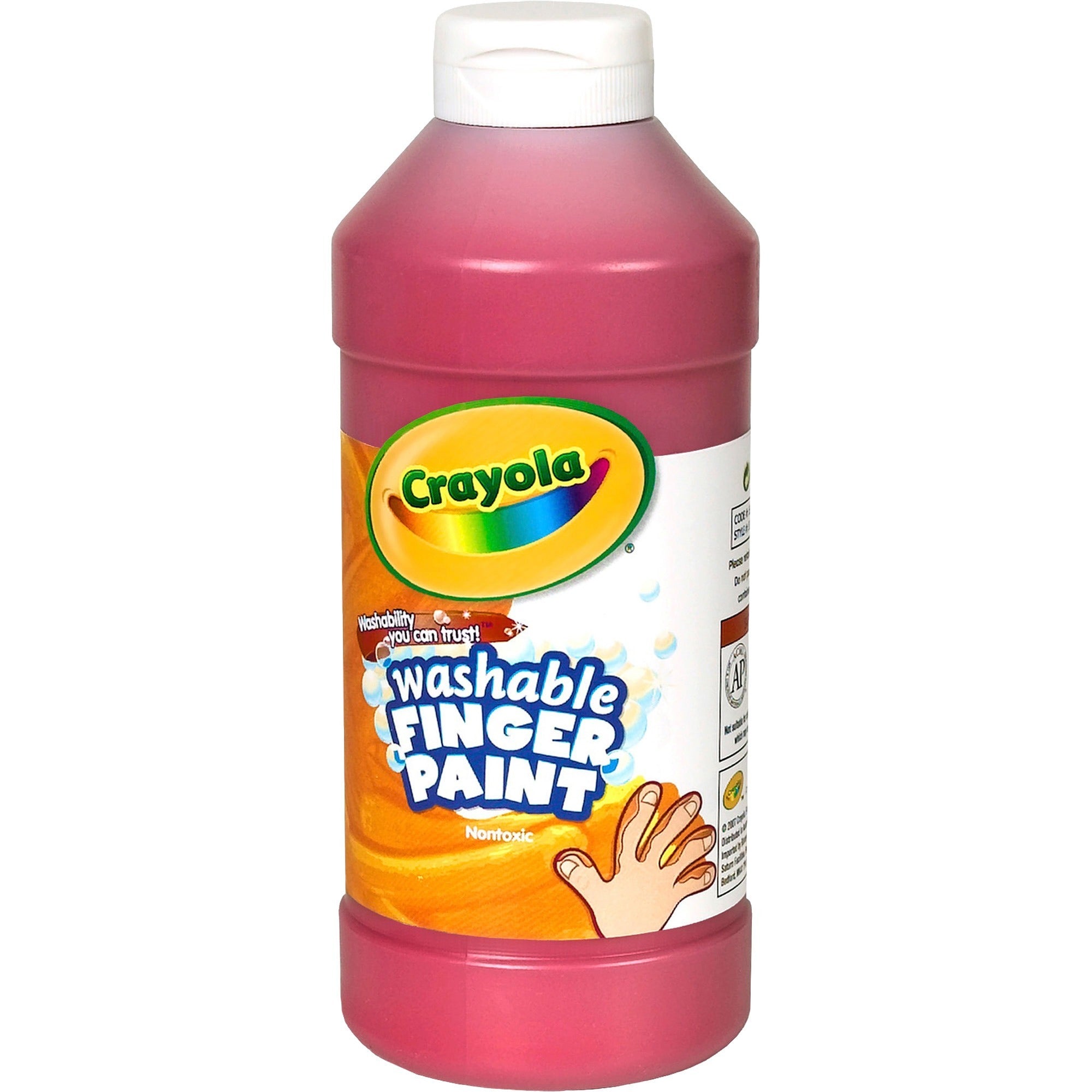 Crayola Washable Finger Paint - 16 fl oz - 1 Each - Red -