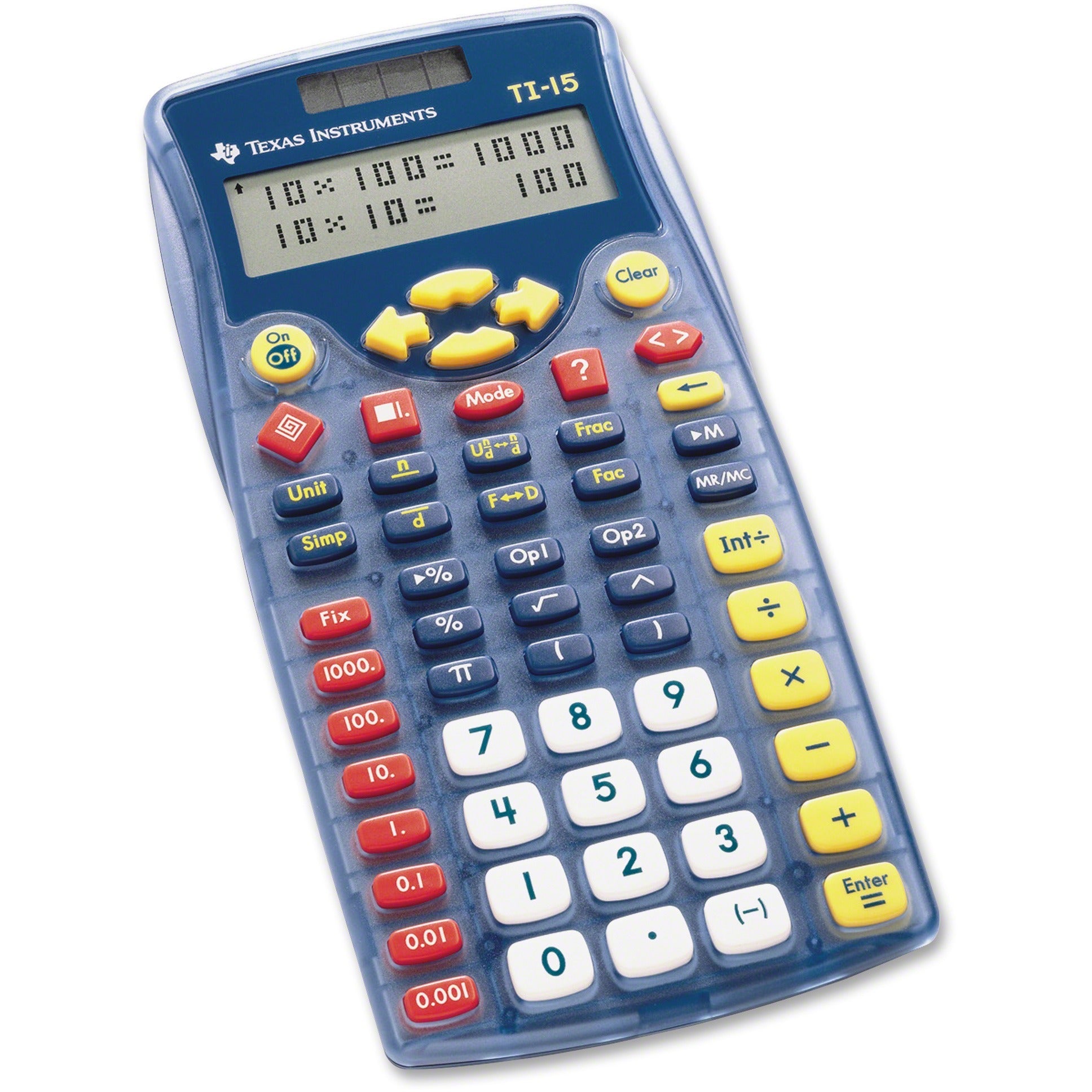 Texas Instruments - TI-15 Explorer Calculator, 10-Digit Display, Sold as 1 EA - 2
