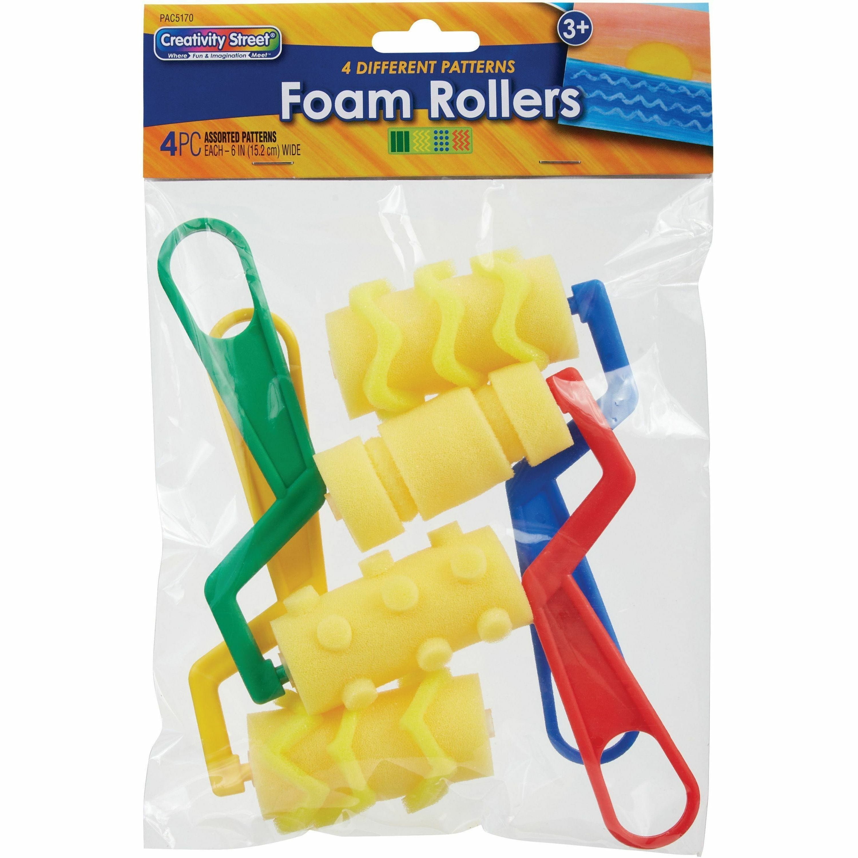 Creativity Street Foam Pattern Paint Rollers - 4 Brush(es) Plastic - 1