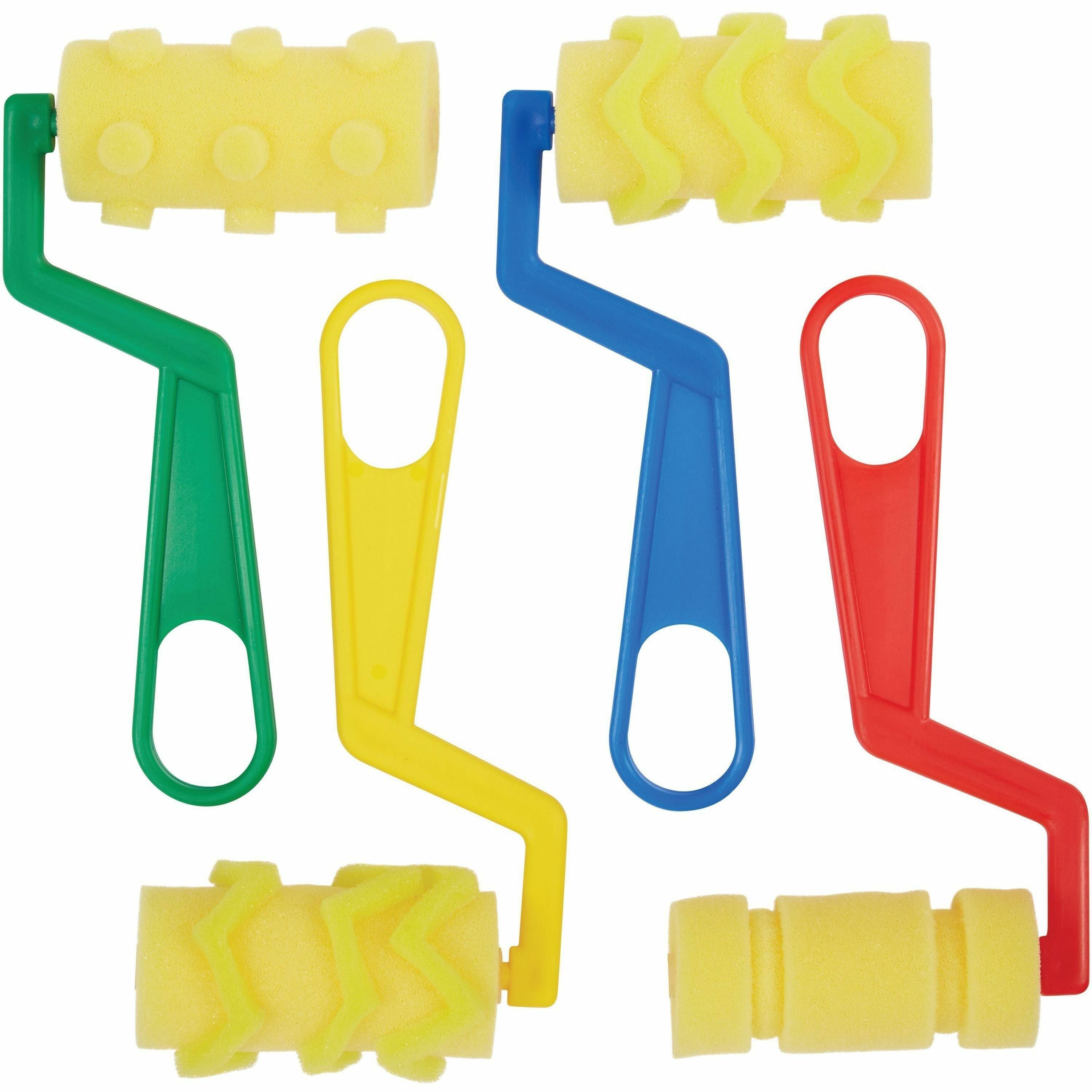 Creativity Street Foam Pattern Paint Rollers - 4 Brush(es) Plastic - 2