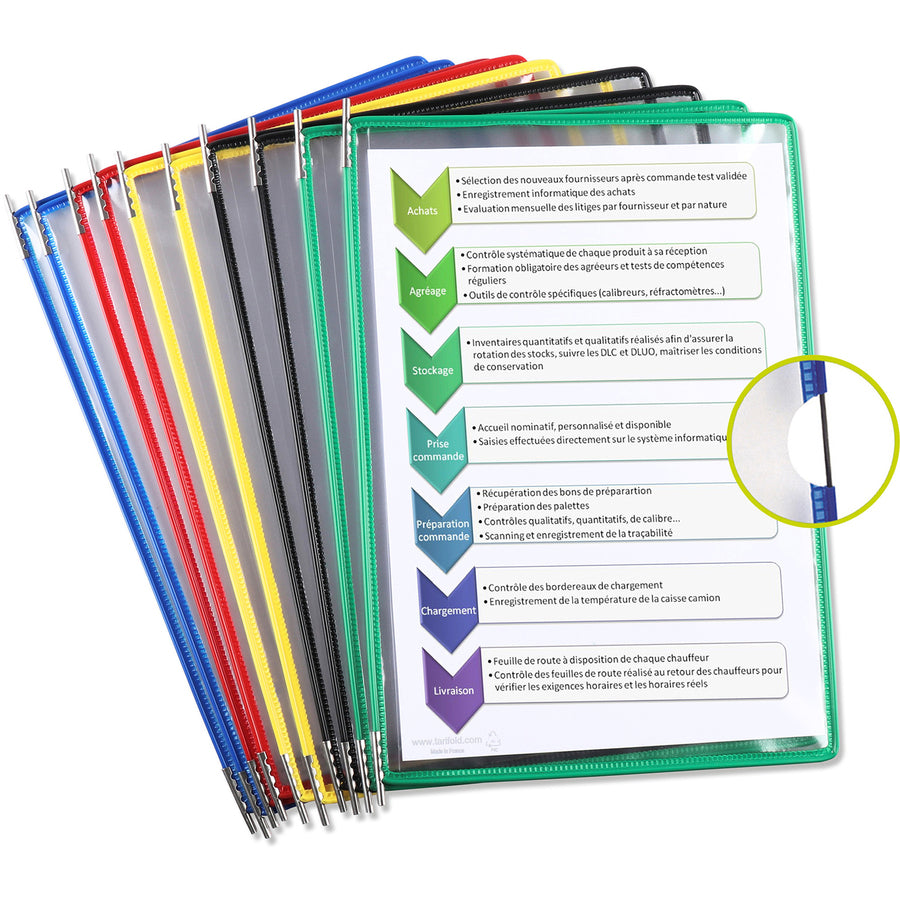 Djois by Tarifold Pivoting Pockets for Wall or Desk Systems - Support Letter 8.50" x 11" Media - Pivot, Flexible - 10 / Pack -