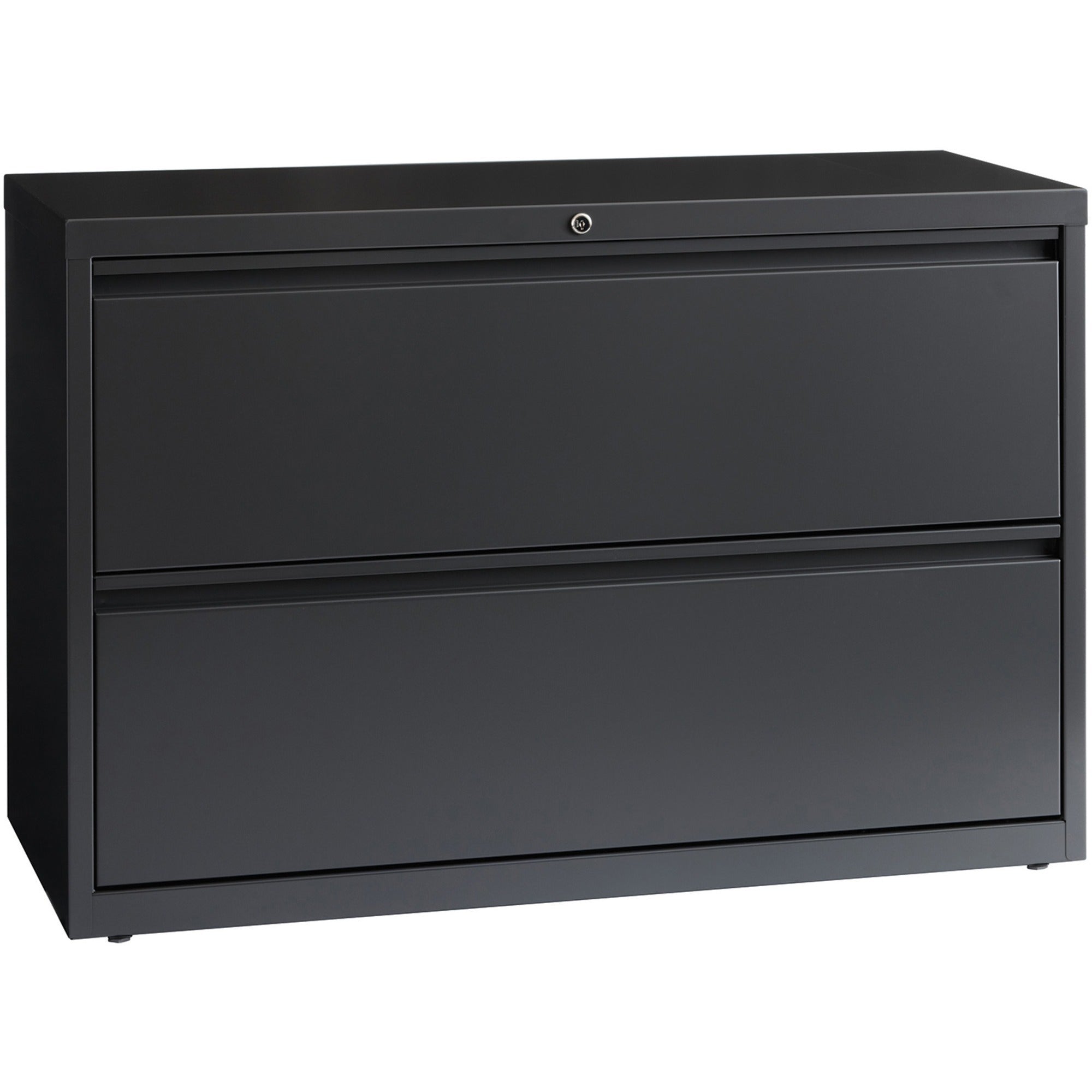 Lorell Fortress Series Lateral File - 42" x 18.6" x 28.1" - 2 x Drawer(s) - Legal, Letter, A4 - Lateral - Rust Proof, Leveling Glide, Interlocking, Ball-bearing Suspension - Charcoal - Baked Enamel - Steel - Recycled -