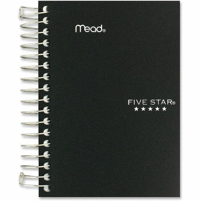 Mead Five Star Fat Lil' Wirebound Notebook - 200 Pages - Plain - Coilock - 4" x 5 1/2" - AssortedPoly Cover - Perforated, Durable Cover, Easy Tear - 1 Each -