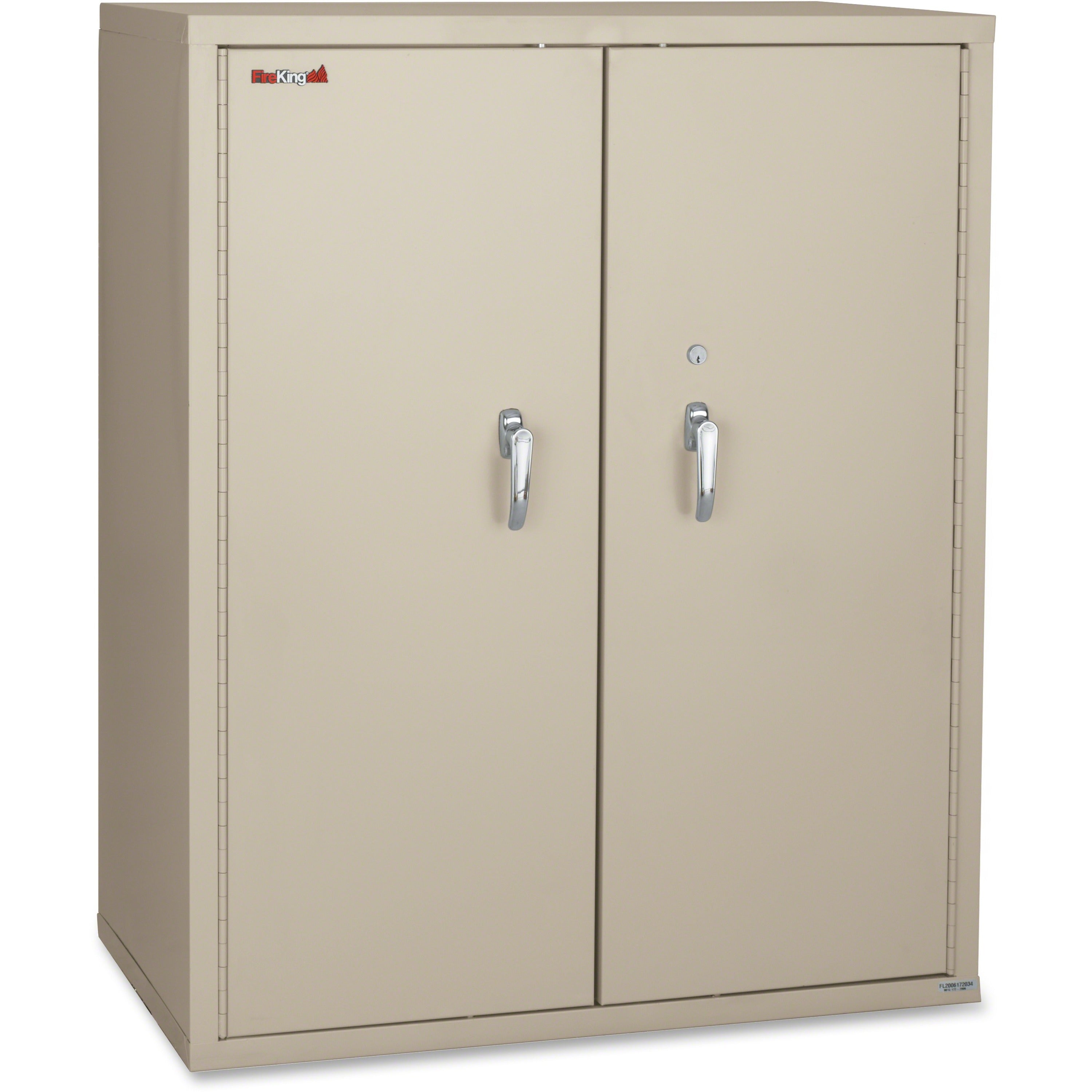 FireKing Storage Cabinet - 36" x 19.3" x 44" - 2 x Shelf(ves) - Fire Resistant - Platinum -