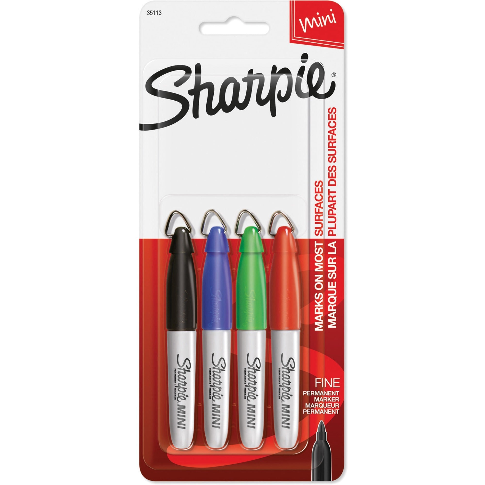 Sharpie Mini Markers - Fine Marker Point - Assorted - 4 / Set -