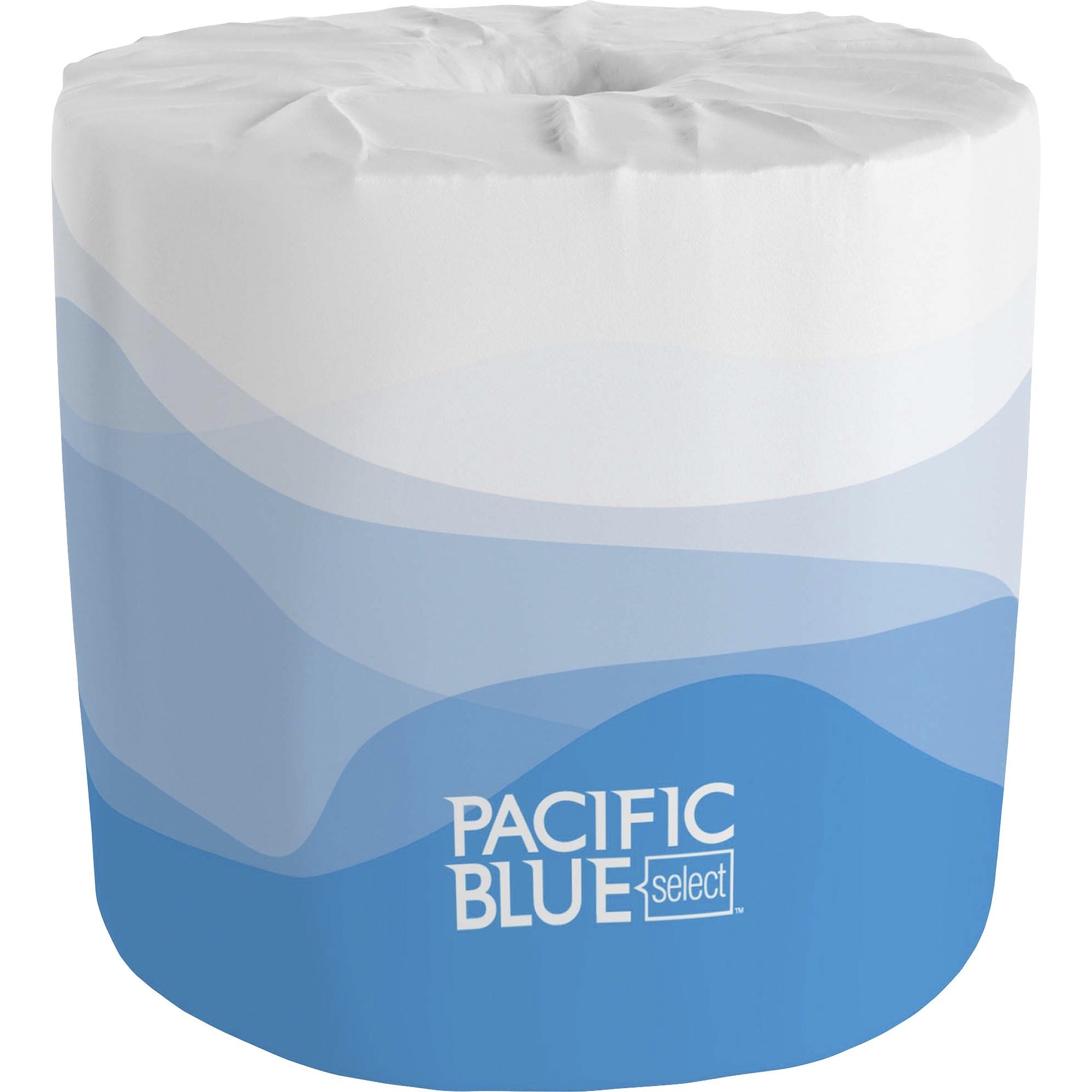 Pacific Blue Select Standard-Roll Embossed Toilet Paper - 2 Ply - 4" x 4.05" - 550 Sheets/Roll - White - Perforated, Absorbent, Durable, Soft - For Restroom - 40 / Carton -