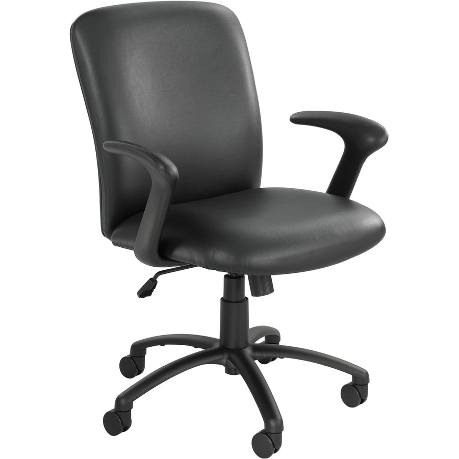 Safco Uber Big and Tall High Back Executive Chair - Black Vinyl, Foam Seat - Black Frame - 5-star Base - 1 Each -