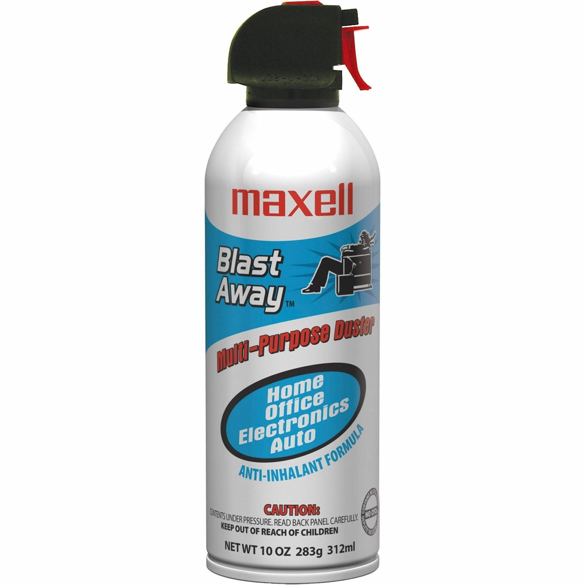 Maxell All-purpose Duster Canned Air - For Multipurpose - 10 fl oz - 1 Each - Blue, White -