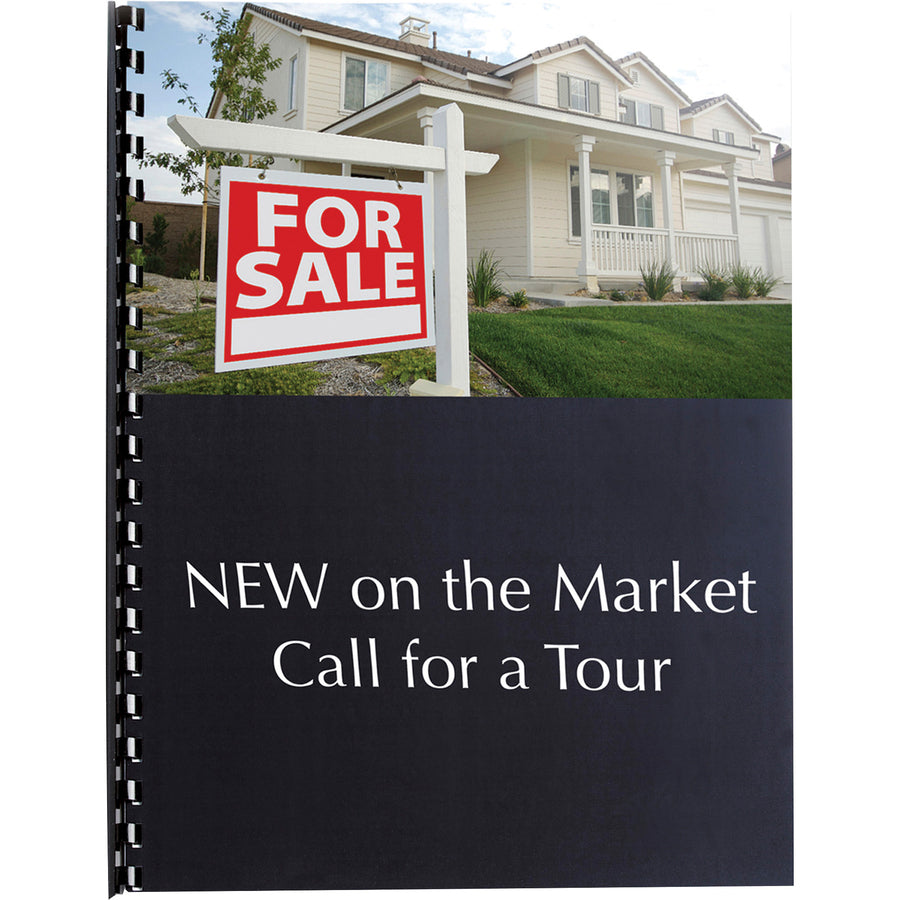 Fellowes Expressions Linen Presentation Covers - 11" Height x 8.5" Width x 0.1" Depth - For Letter 8 1/2" x 11" Sheet - Rectangular - Black - Linen - 200 / Pack -