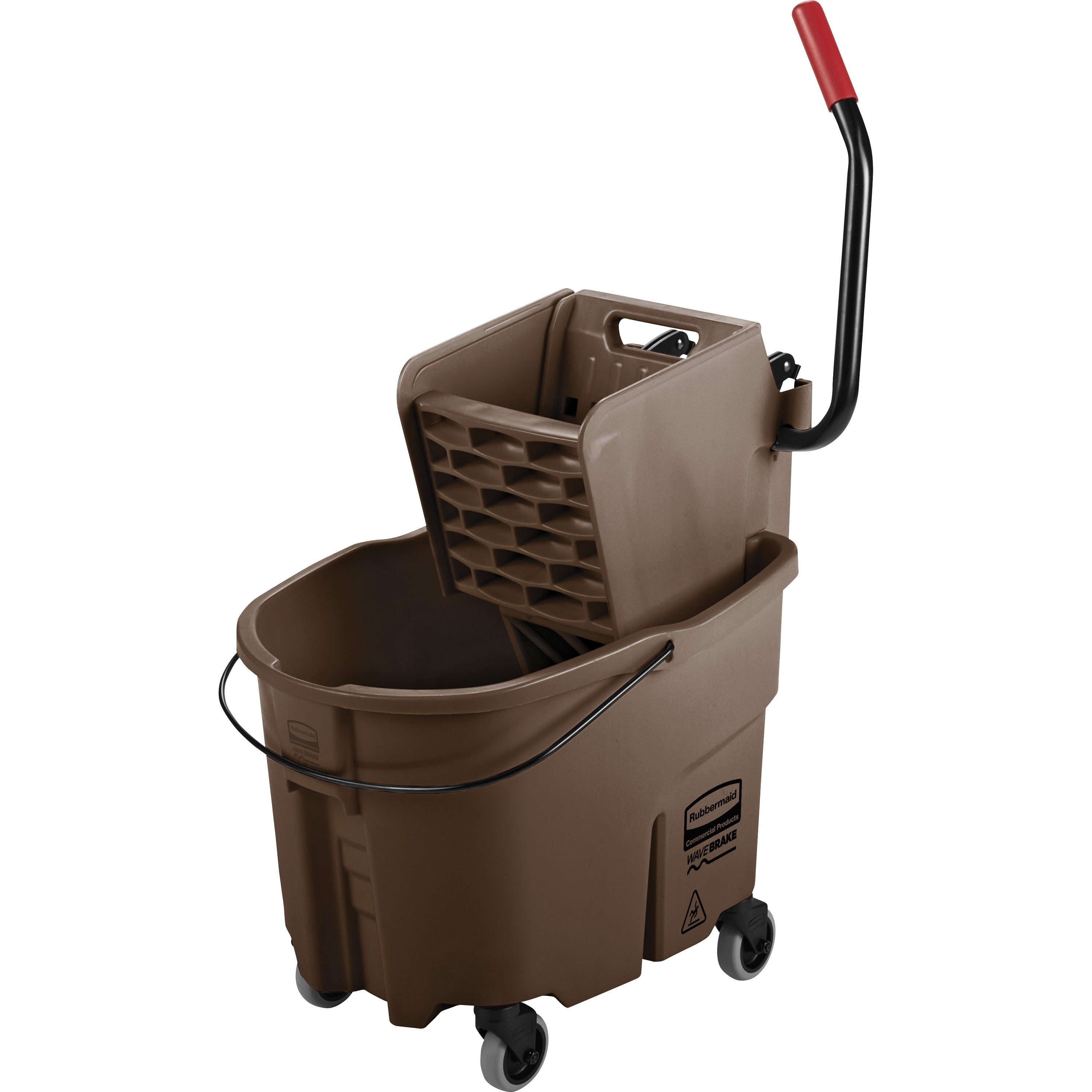 Rubbermaid Commercial - Wavebrake 35-Quart Bucket/Wringer Combinations, Brown, Sold as 1 EA - 2