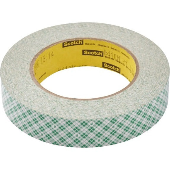 Scotch Double-Coated Paper Tape - 36 yd Length x 1" Width - 6 mil Thickness - 3" Core - 5 mil - Rubber Backing - For Multipurpose, Bonding - 1 / Roll - White -