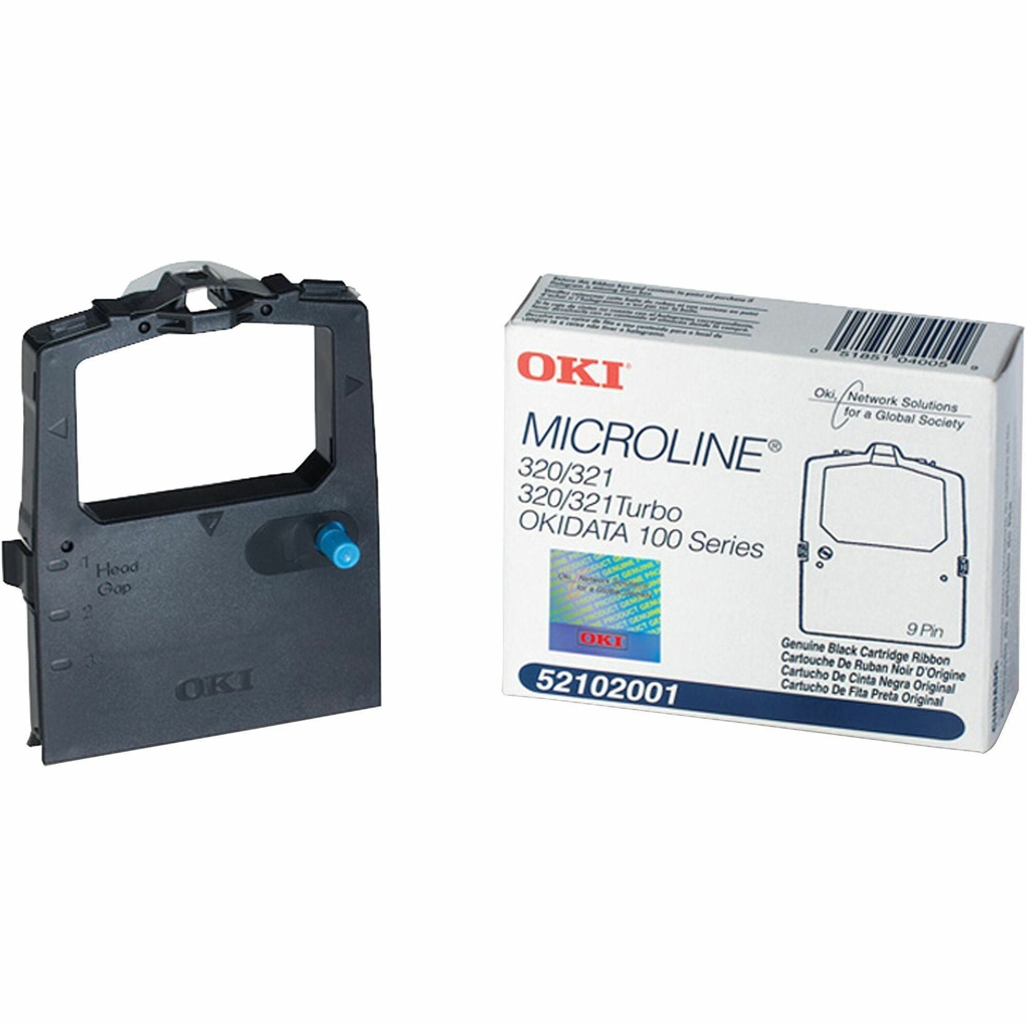 Oki Ribbon Cartridge - Dot Matrix - 3 Million Characters - Black - 1 Each -