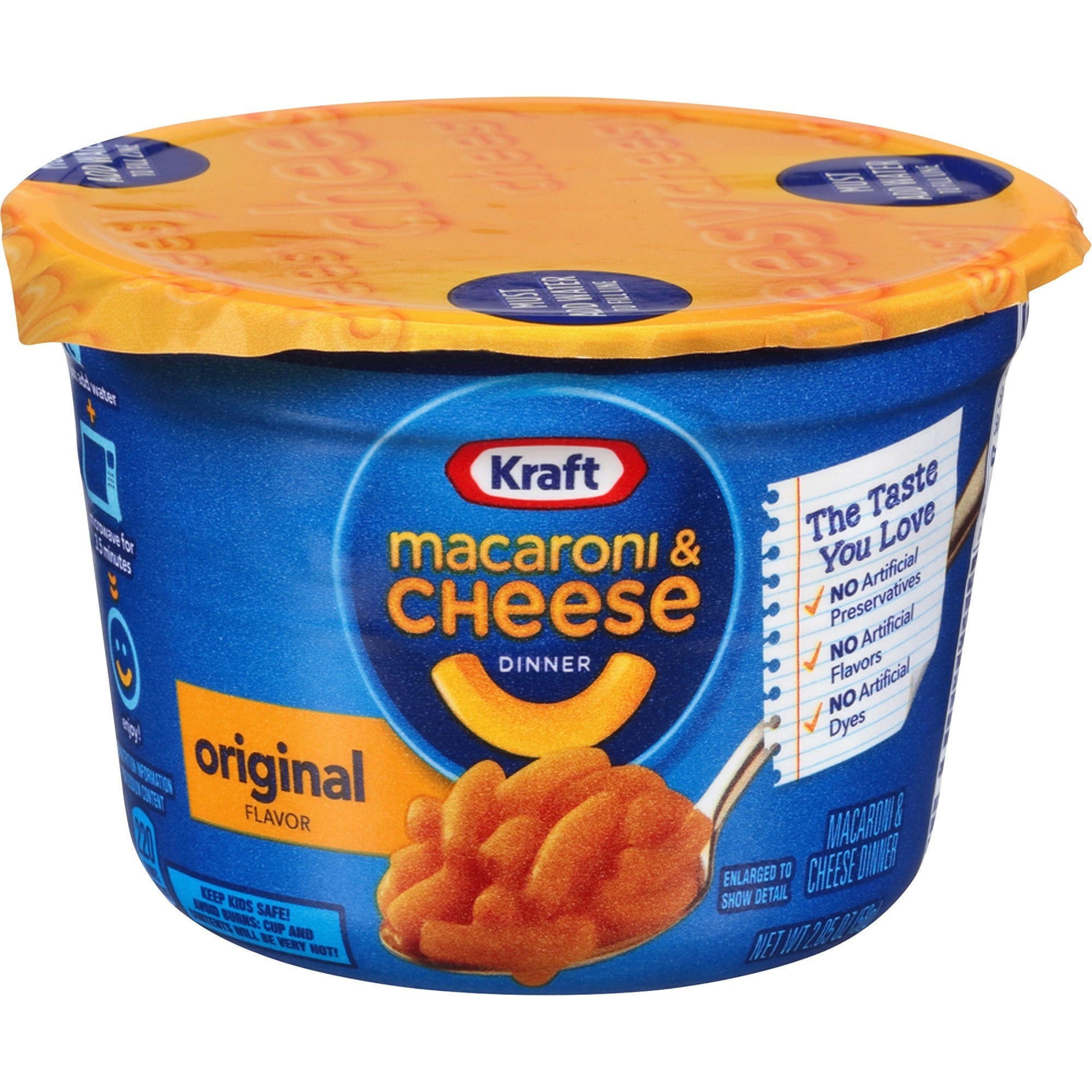Kraft EasyMac Cups - Microwavable - Original - Cup - 2.05 oz - 10 / Carton -