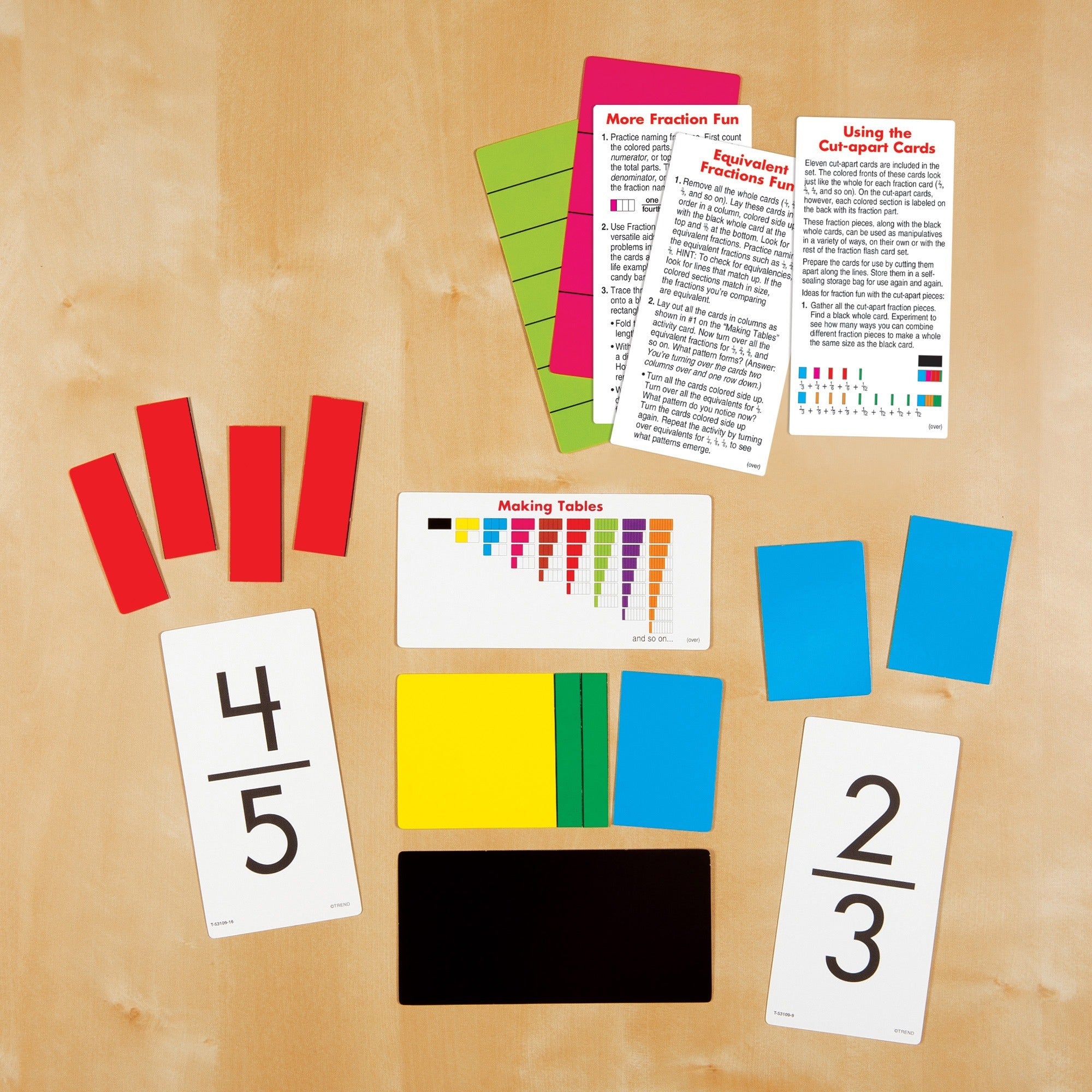 Trend Fraction Fun Flash Cards - Educational - 1 / Box -