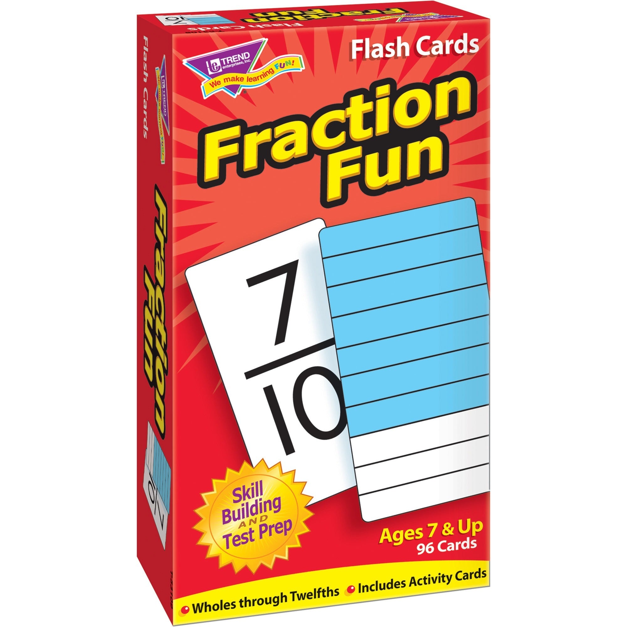 Trend Fraction Fun Flash Cards - Educational - 1 / Box -