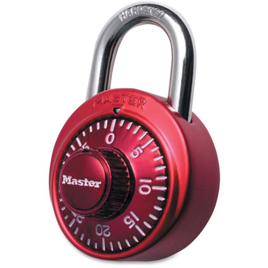 Master Lock Assorted Numeric Combination Locks - 3 Digit - Master Keyed - 0.28" Shackle Diameter - Cut Resistant - Stainless Steel - Assorted - 1 Each -