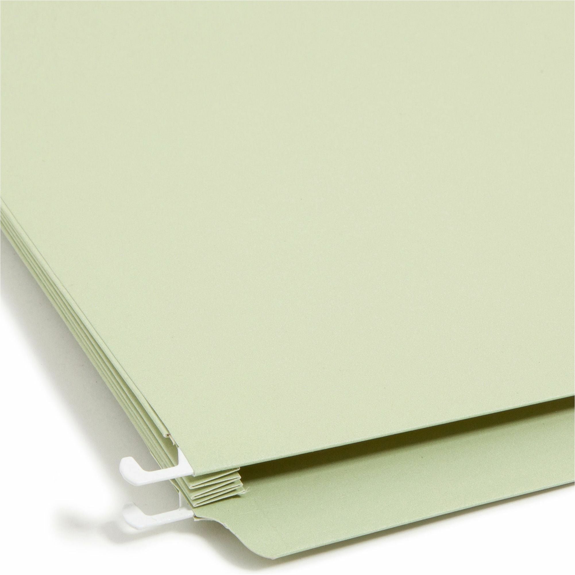Smead FasTab 1/3 Tab Cut Legal Recycled Hanging Folder - 8 1/2" x 14" - 3 1/2" Expansion - Top Tab Location - Assorted Position Tab Position - Moss - 10% Recycled - 9 / Box -