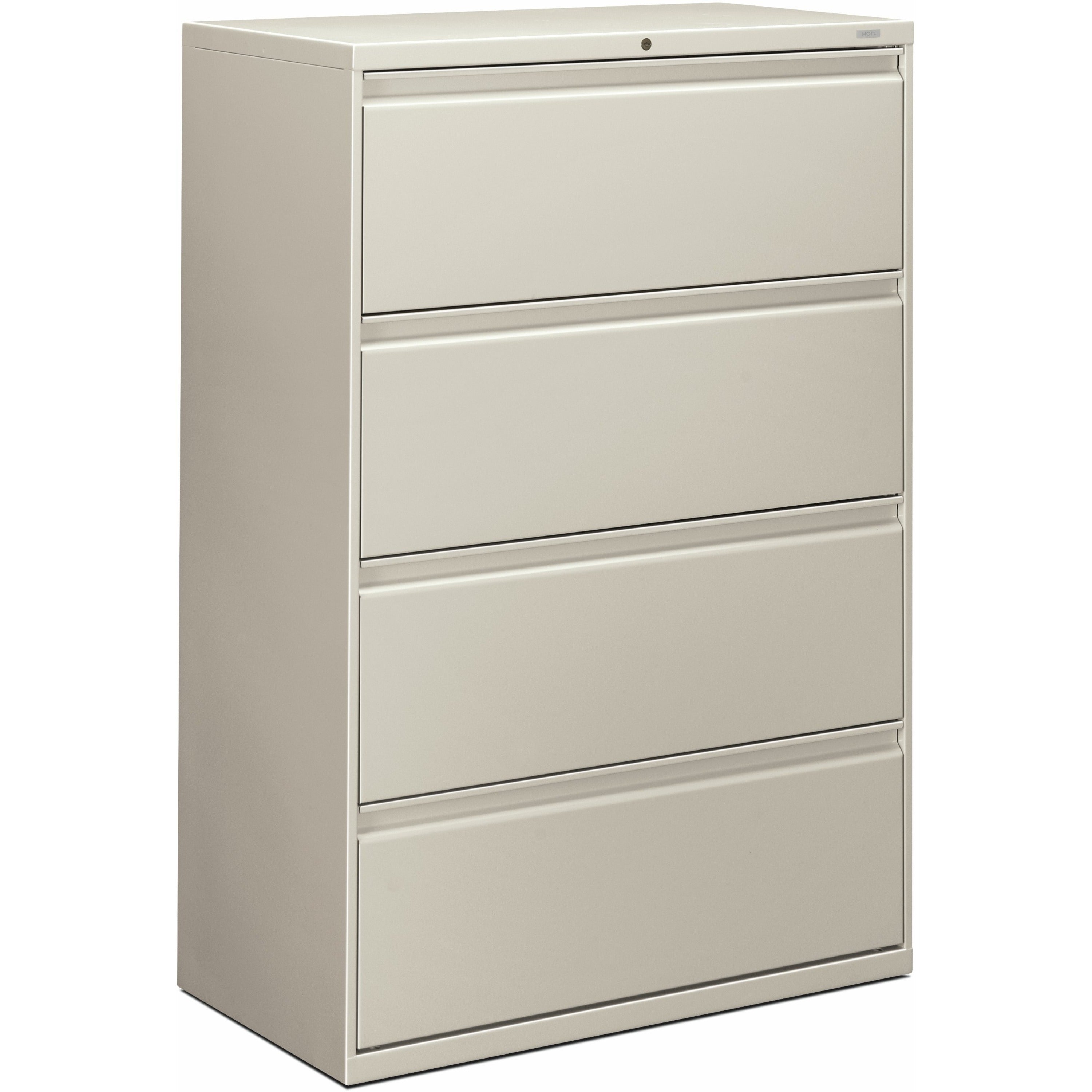 HON Brigade 800 H884 Lateral File - 36" x 18"53.3" - 4 Drawer(s) - Finish: Light Gray -