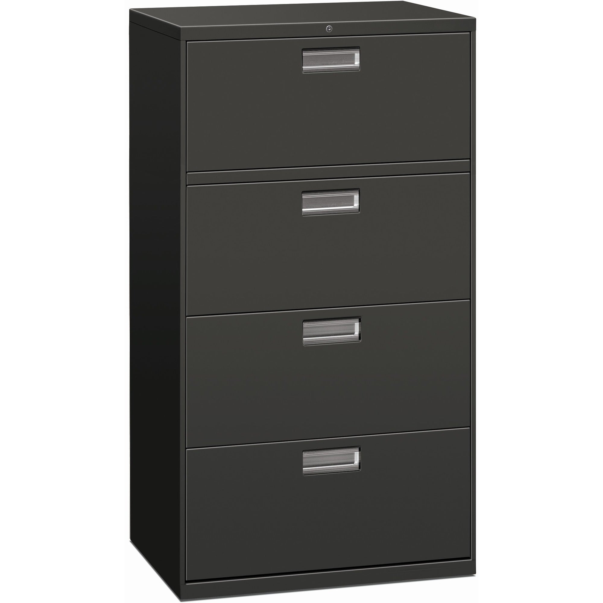 HON Brigade 600 H674 Lateral File - 30" x 18"53.3" - 4 Drawer(s) - Finish: Charcoal -