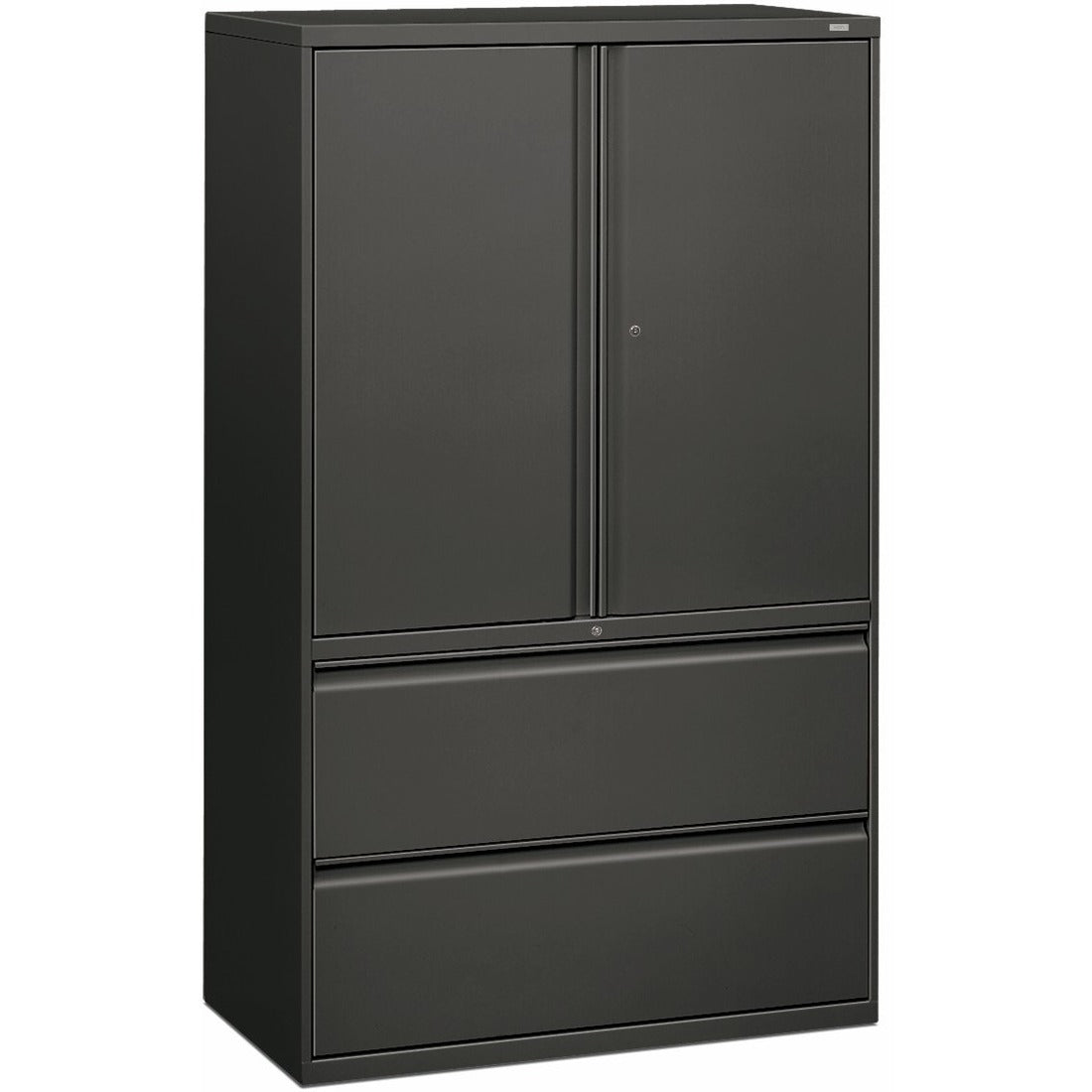 HON Brigade 800 H895LS Lateral File - 42" x 18"67" - 2 Drawer(s) - 3 Shelve(s) - Finish: Charcoal -