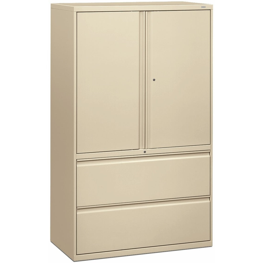 HON Brigade 800 H895LS Lateral File - 42" x 18"67" - 2 Drawer(s) - 3 Shelve(s) - Finish: Putty -