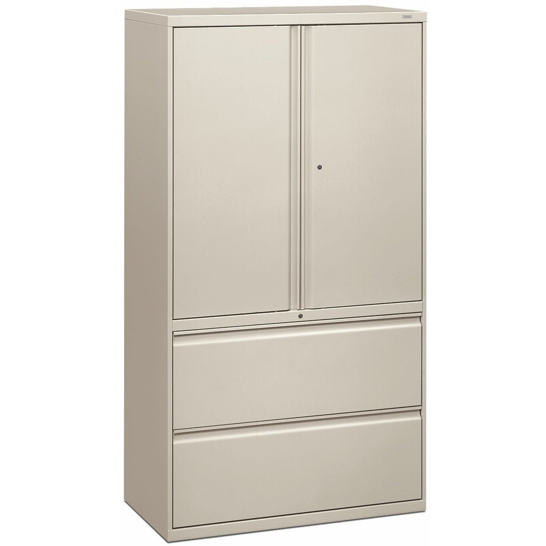 HON Brigade 800 H885LS Lateral File - 36" x 18"67" - 2 Drawer(s) - 3 Shelve(s) - Finish: Light Gray -