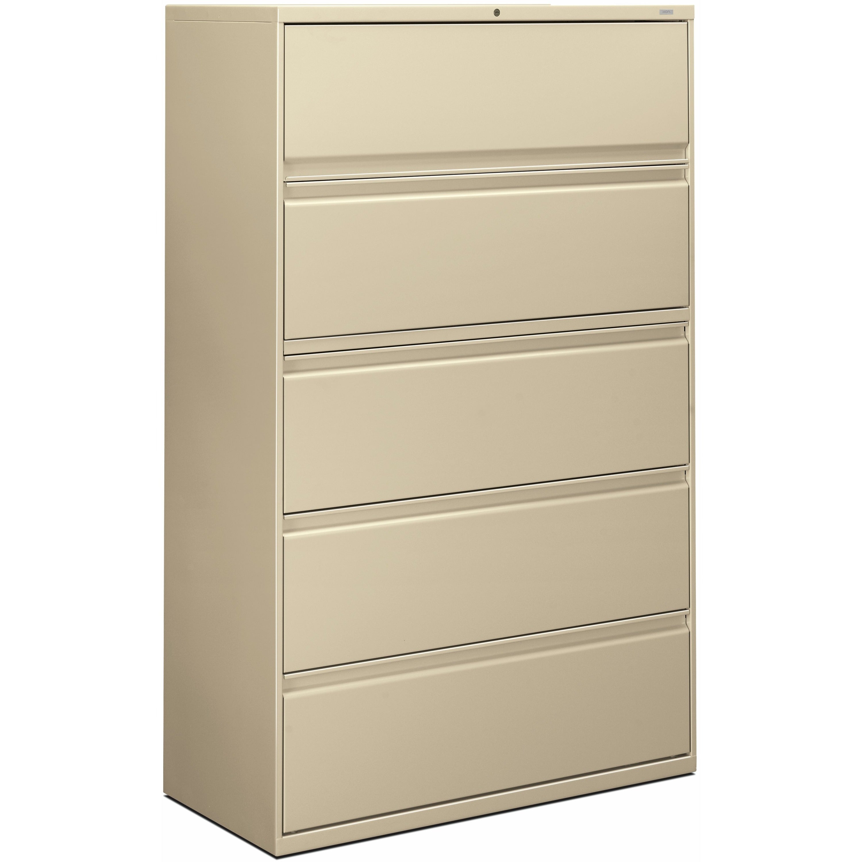 HON Brigade 800 H895 Lateral File - 42" x 18"67" - 5 Drawer(s) - Finish: Putty -