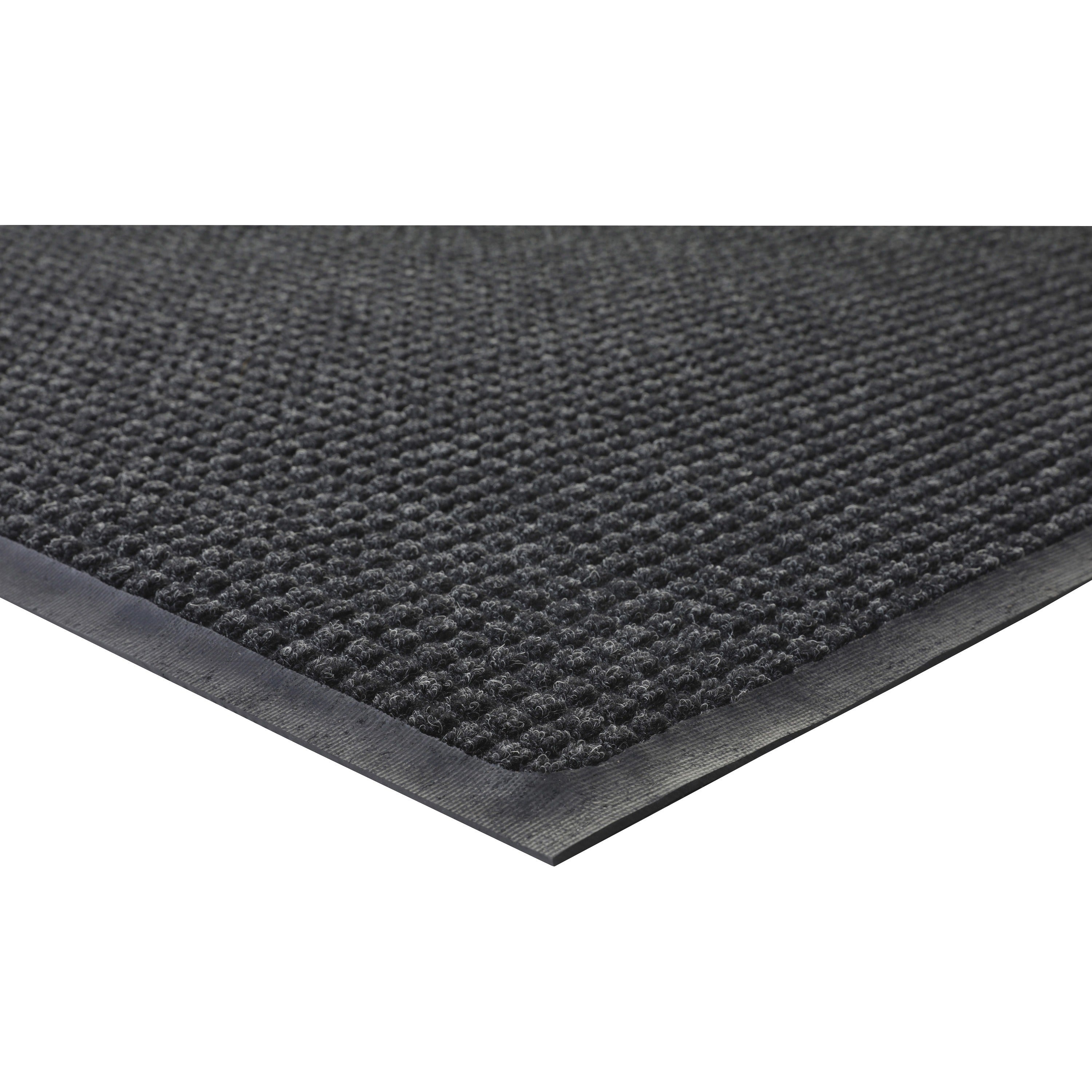 Genuine Joe WaterGuard Indoor/Outdoor Mats - Carpeted Floor, Hard Floor, Indoor, Outdoor - 60" Length x 36" Width - Rubber, Polypropylene - Charcoal Gray - 1Each -