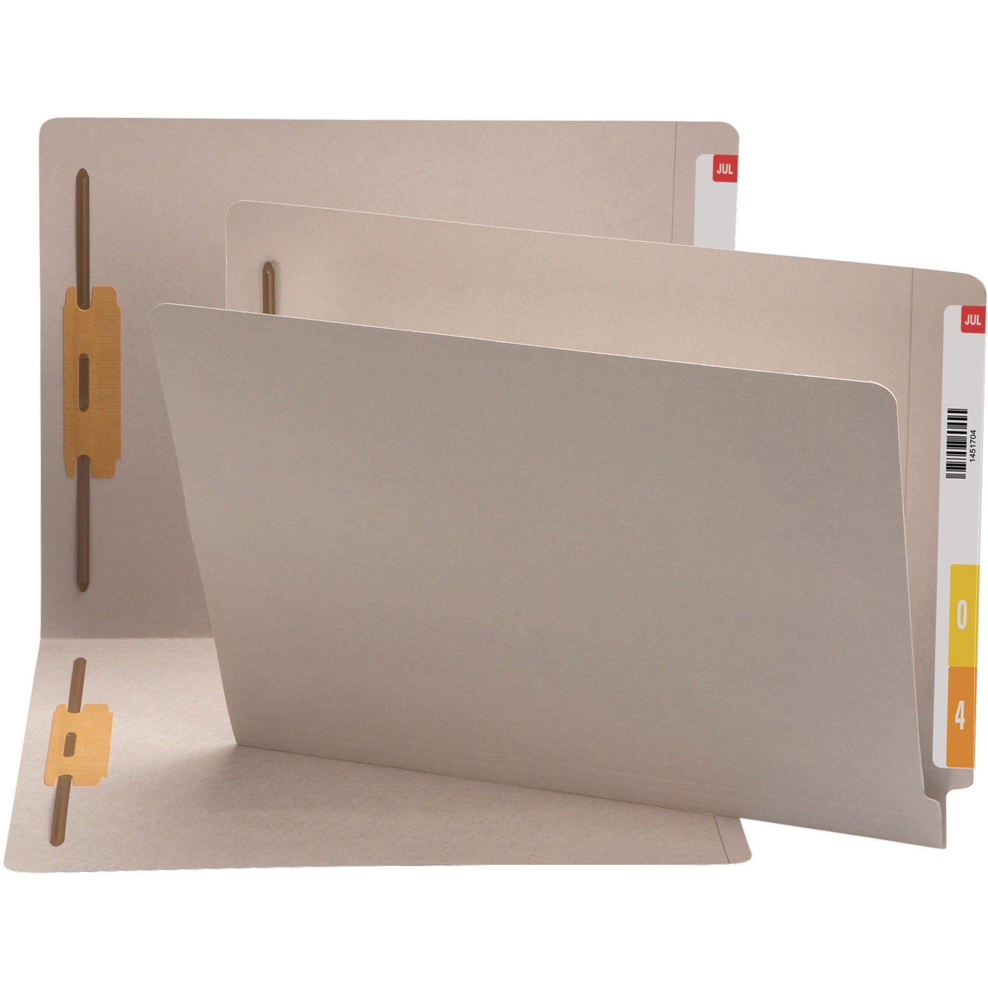 Smead Straight Tab Cut Letter Recycled Fastener Folder - 8 1/2" x 11" - 3/4" Expansion - 2 x 2B Fastener(s) - 2" Fastener Capacity for Folder - Gray - 10% Recycled - 50 / Box -
