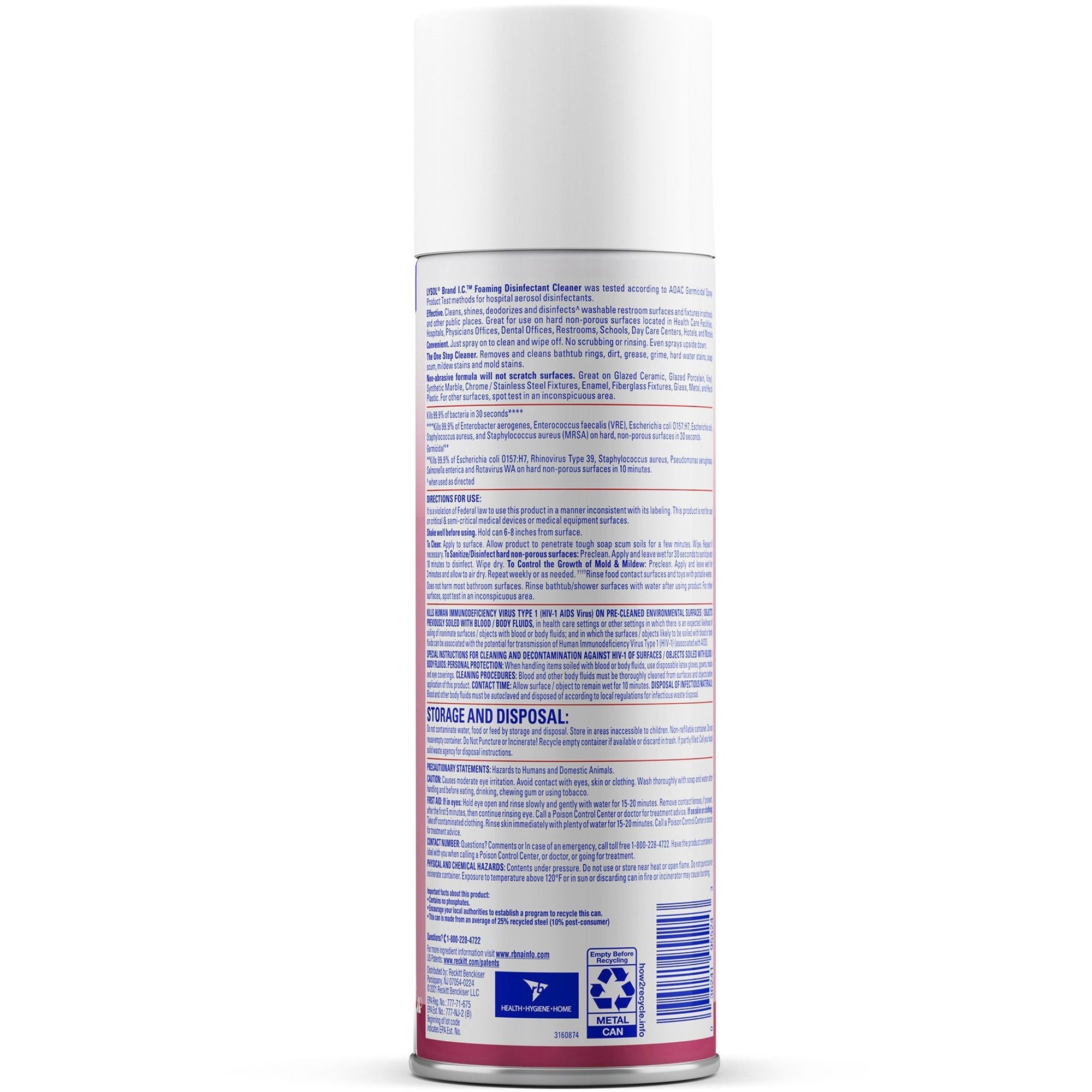 Lysol Foaming Disinfectant Cleaner, Sold as 1 Each - 2