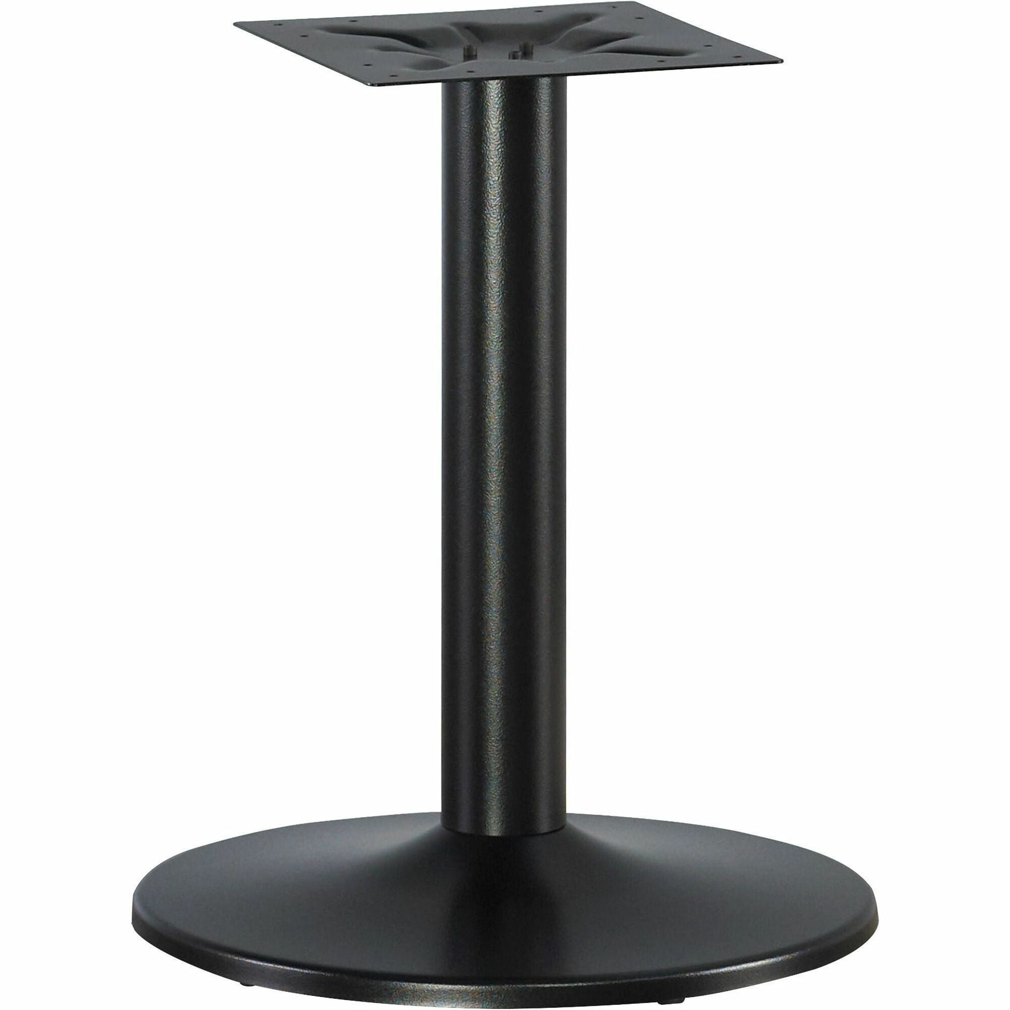 Lorell Essentials Round Conference Table Steel Base - Round Base - 28.50" Height x 23.63" Width x 23.63" Depth - Assembly Required - Black - 1 Each -