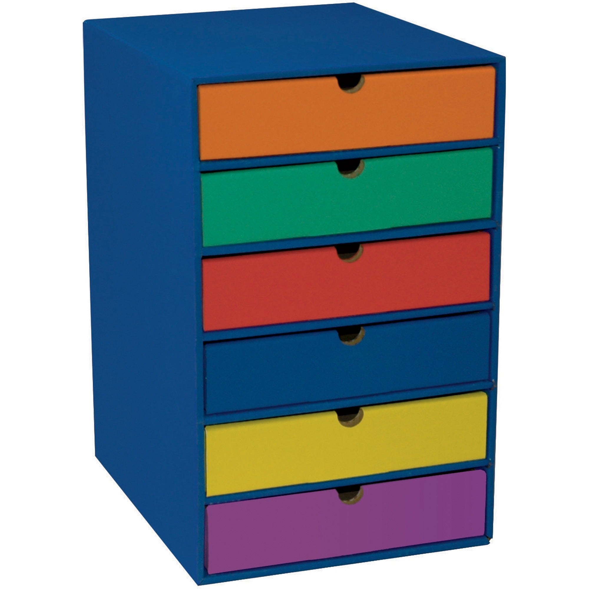 Classroom Keepers 6-Shelf Organizer - 6 Shelf(ves) - 17.8" Height x 13.5" Width x 12" Depth - 70% Recycled - Blue - 1 Each -