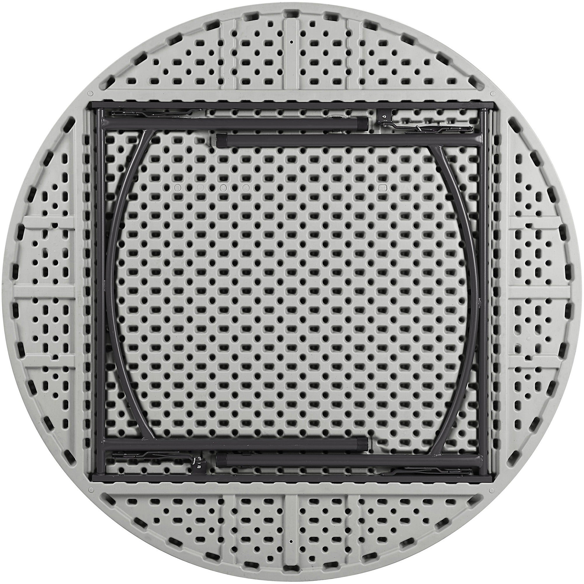 Lorell Ultra-Lite Banquet Folding Table - For - Table TopRound Top - 700 lb Capacity x 60" Table Top Diameter - 29.25" Height - Gray - 1 Each -